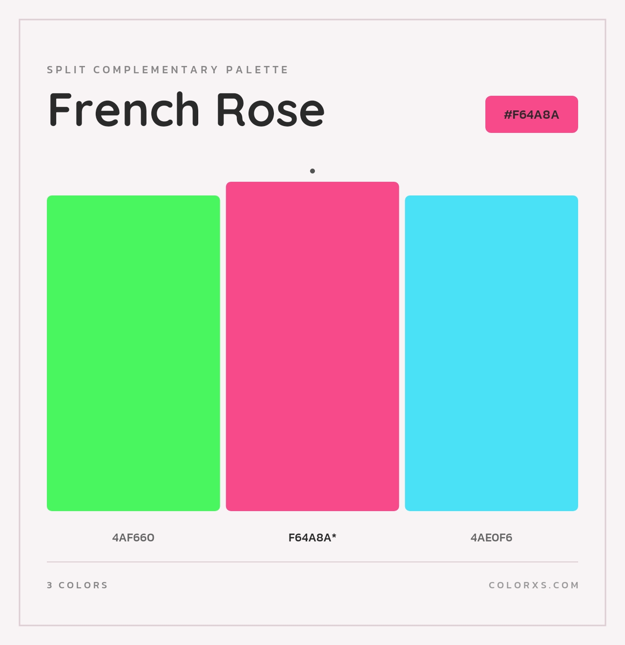 French Rose - Split-Complementary Color Palette