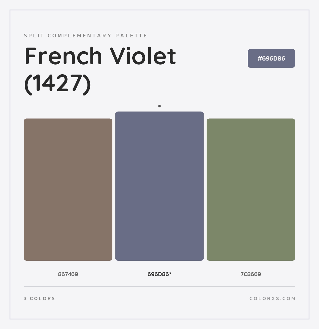 French Violet (1427) - Split-Complementary Color Palette