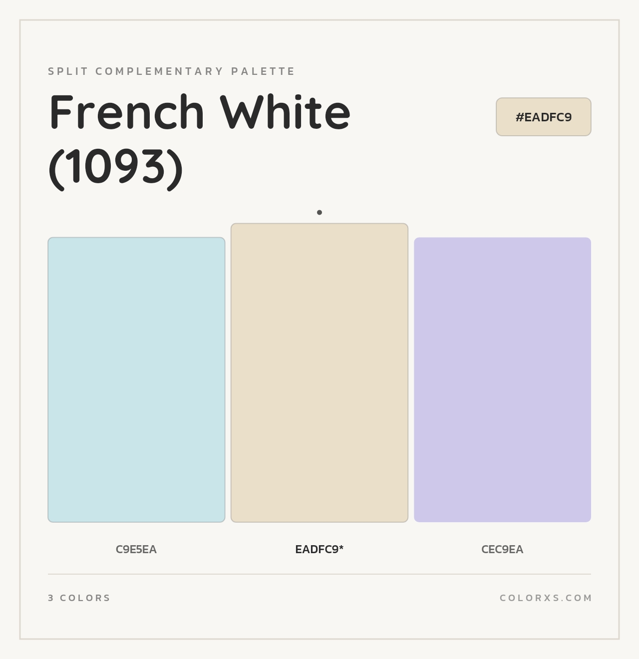French White (1093) - Split-Complementary Color Palette