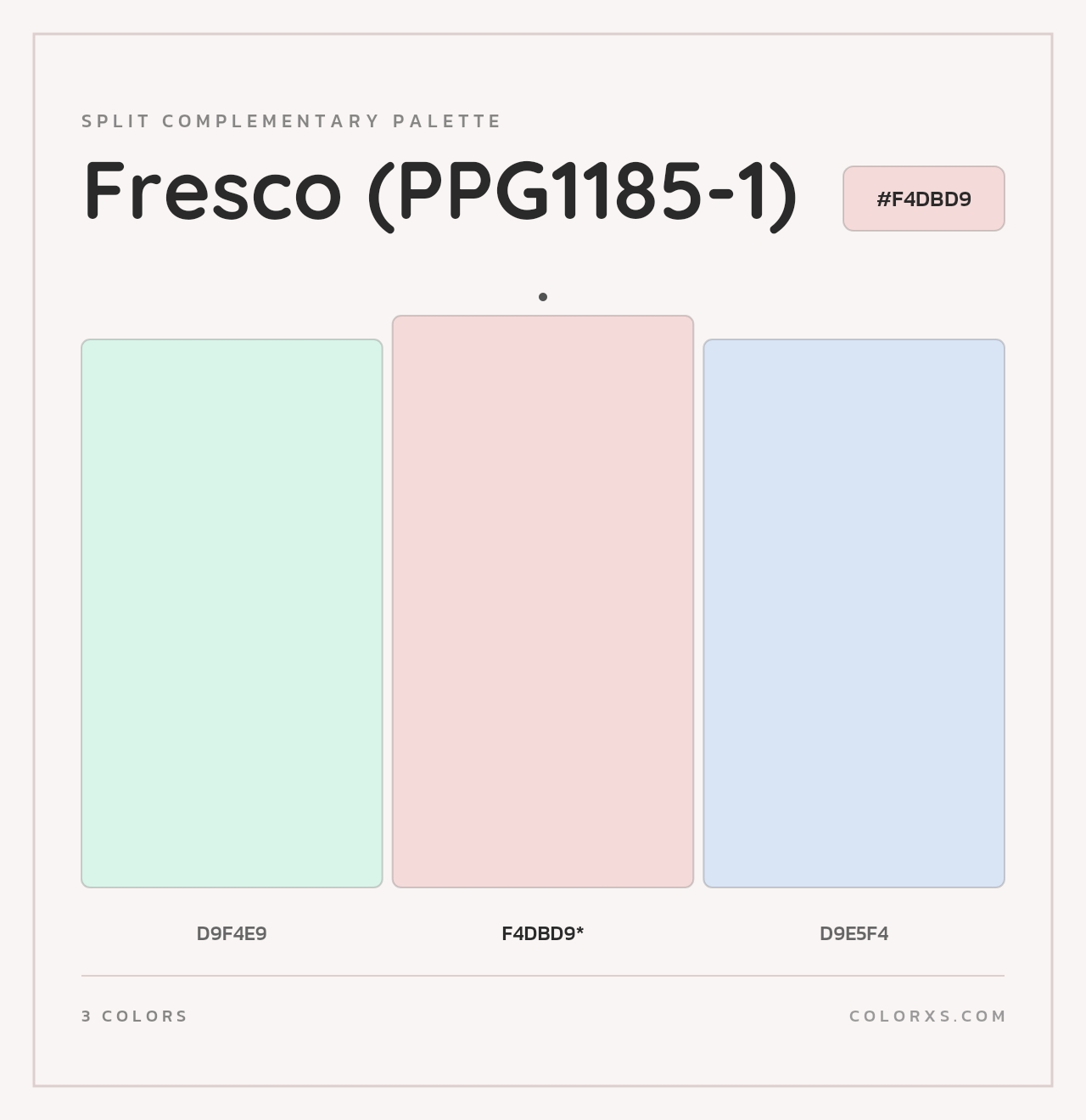 Fresco (PPG1185-1) - Split-Complementary Color Palette