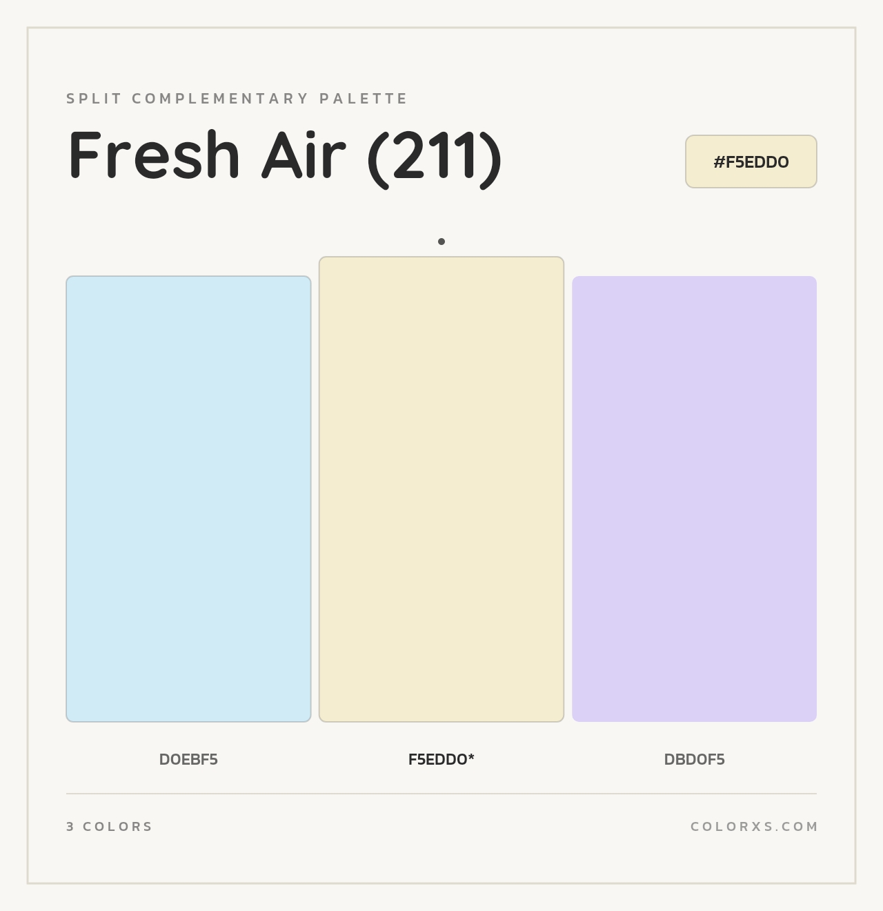 Fresh Air (211) - Split-Complementary Color Palette