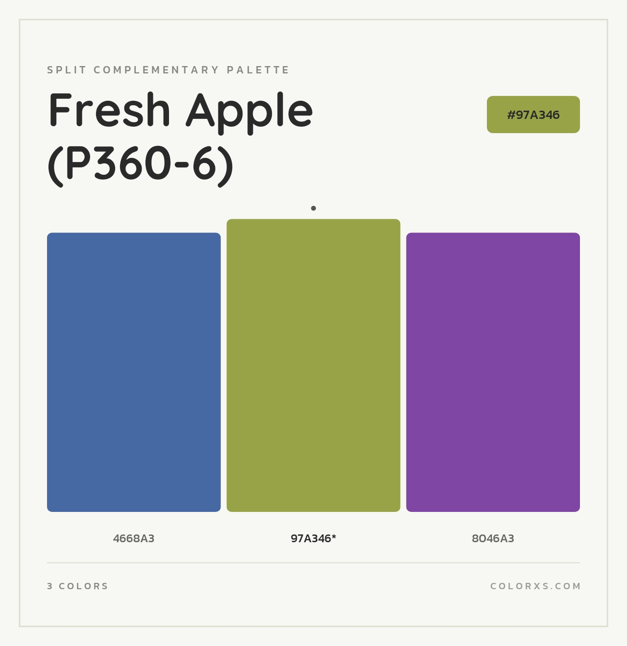 Fresh Apple (P360-6) - Split-Complementary Color Palette