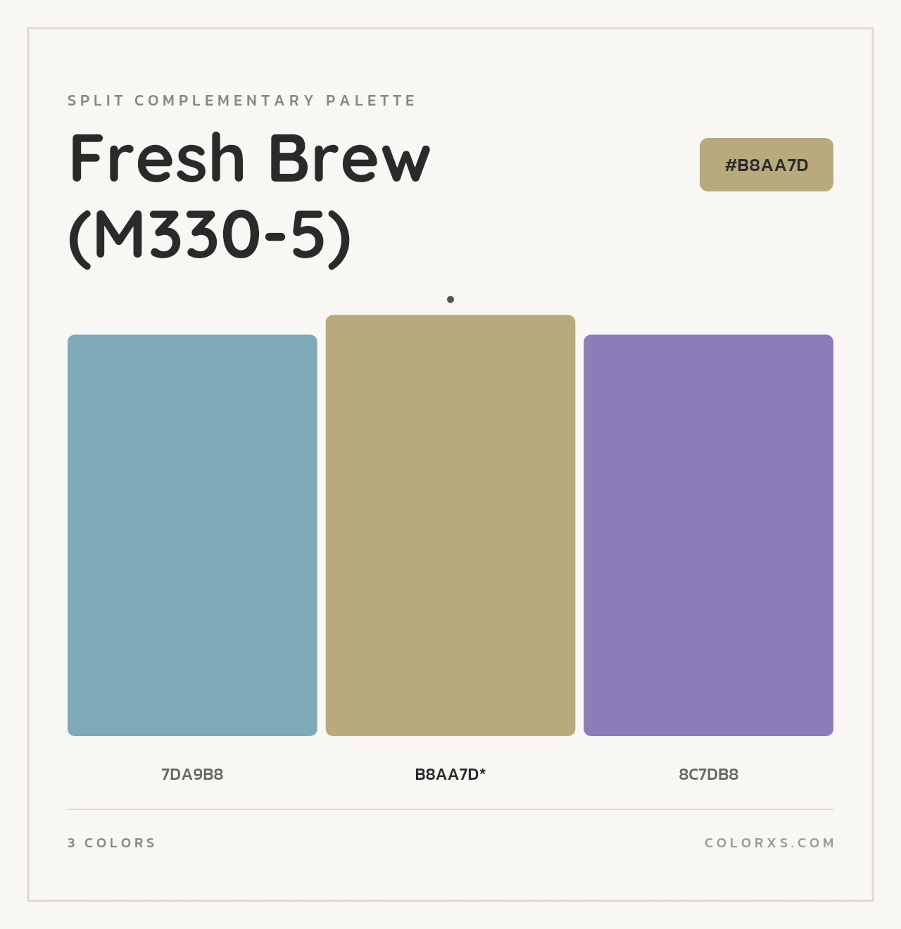 Fresh Brew (M330-5) - Split-Complementary Color Palette