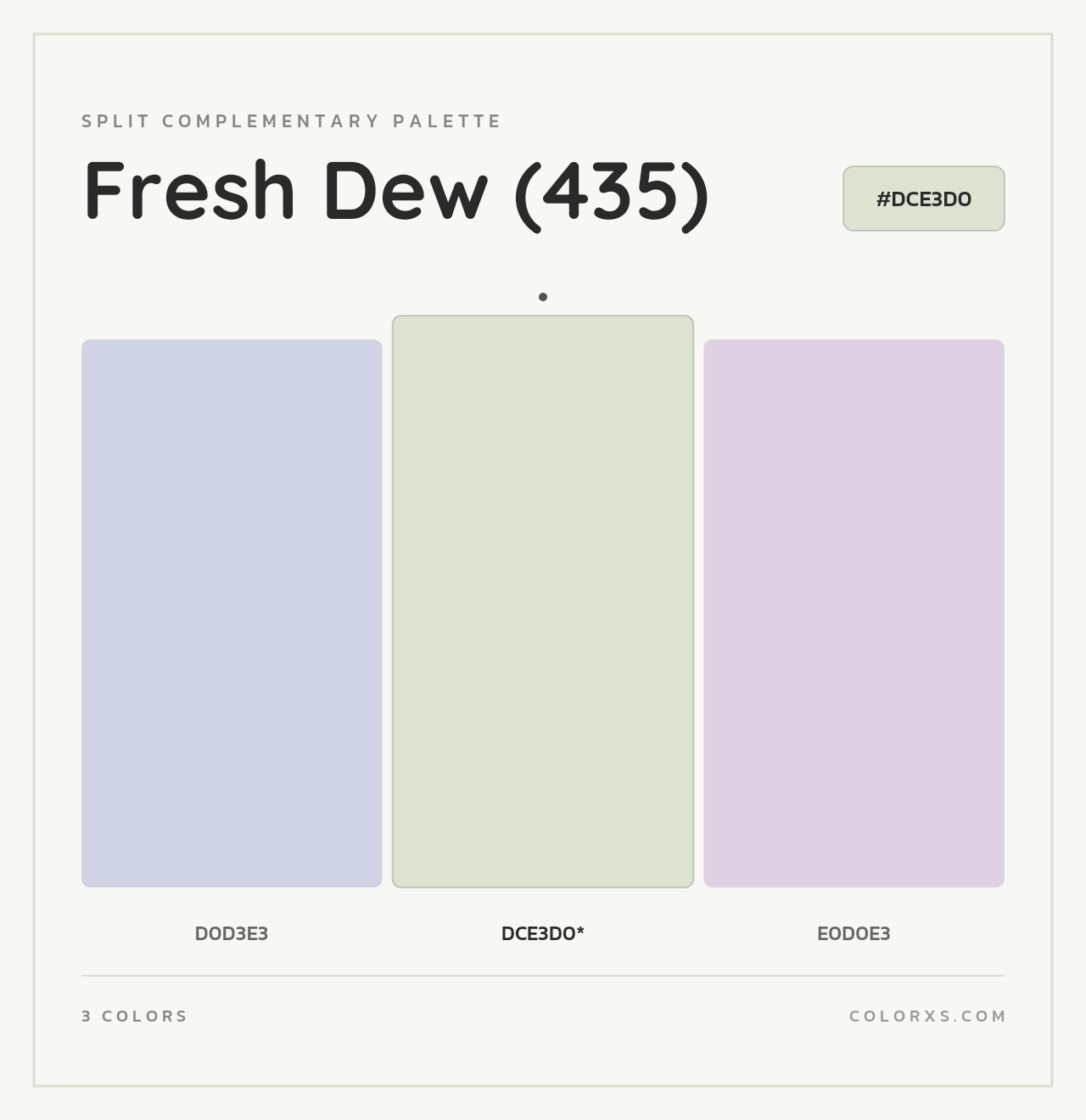 Fresh Dew (435) - Split-Complementary Color Palette
