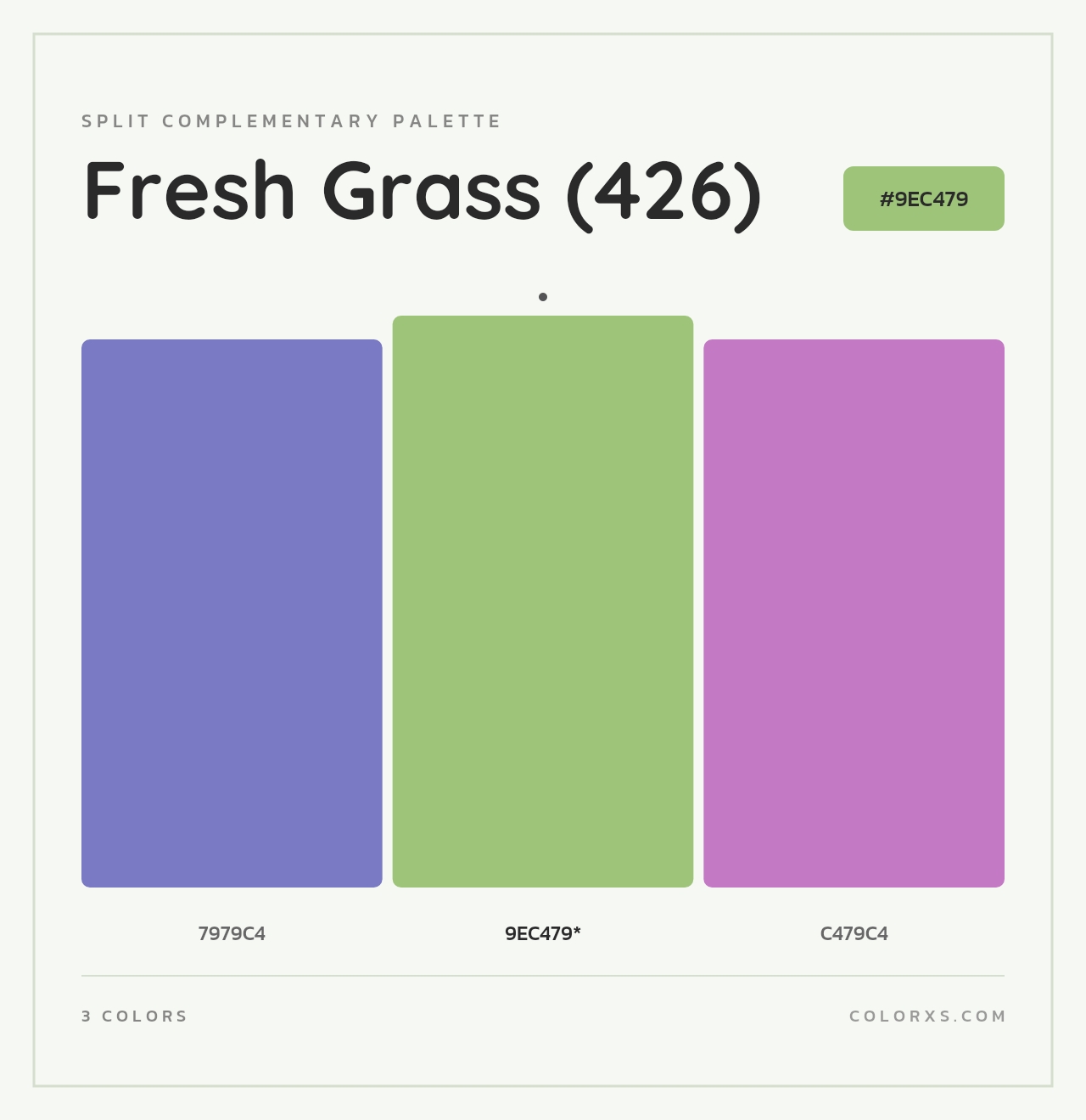Fresh Grass (426) - Split-Complementary Color Palette