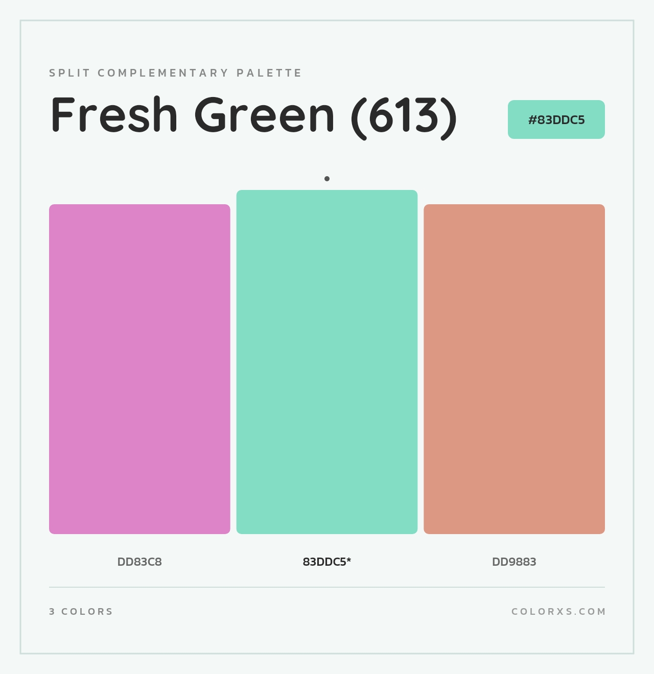 Fresh Green (613) - Split-Complementary Color Palette