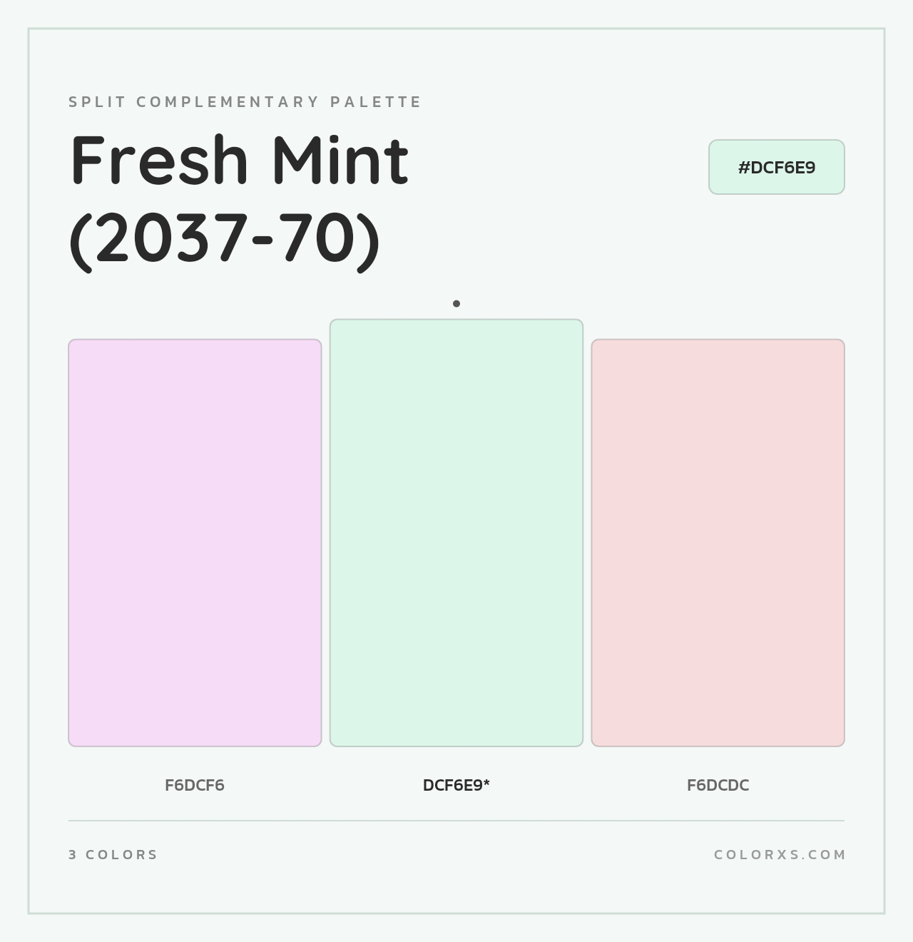 Fresh Mint (2037-70) - Split-Complementary Color Palette