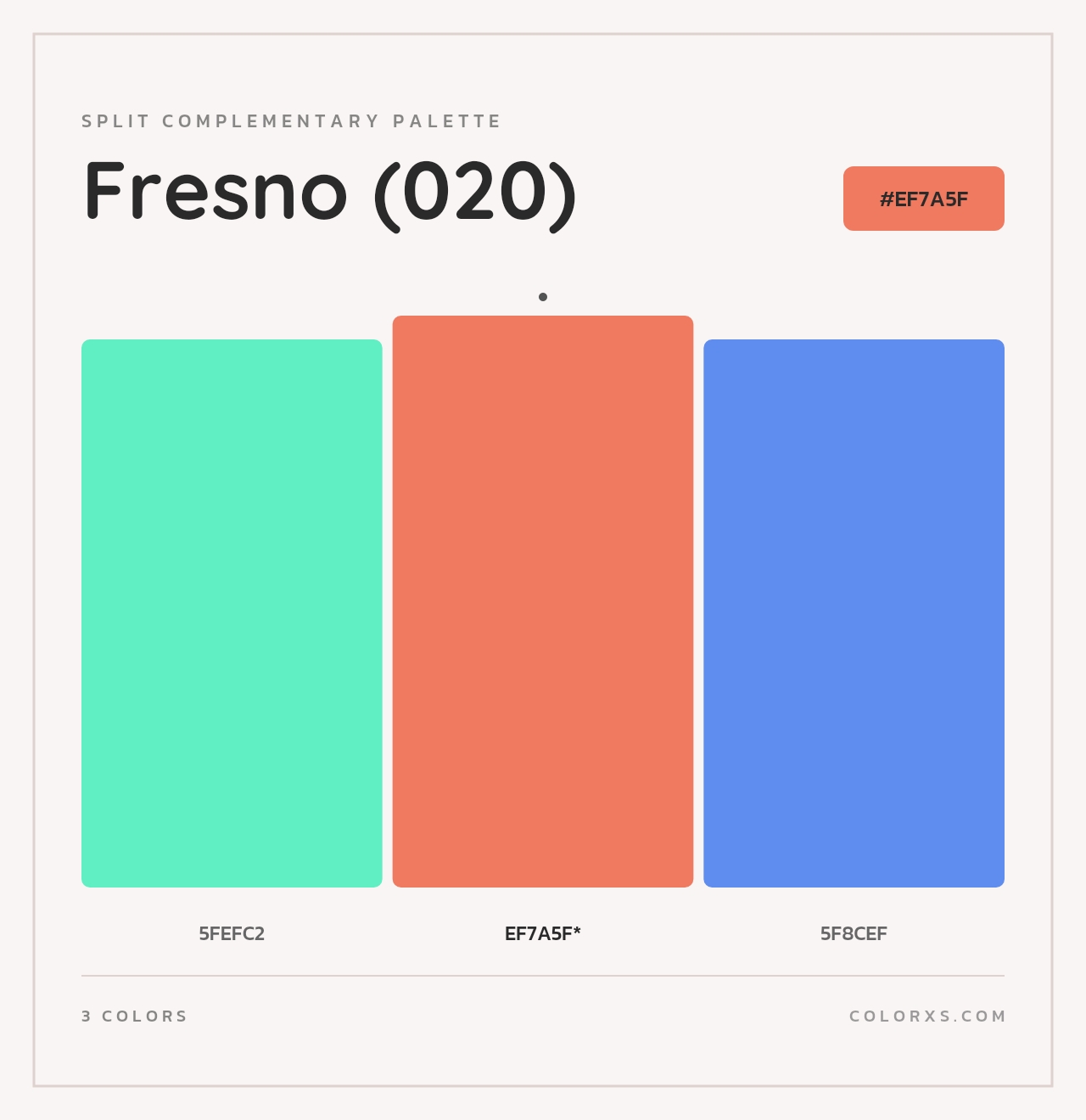 Fresno (020) - Split-Complementary Color Palette