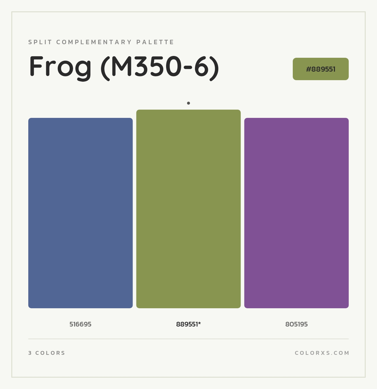 Frog (M350-6) - Split-Complementary Color Palette