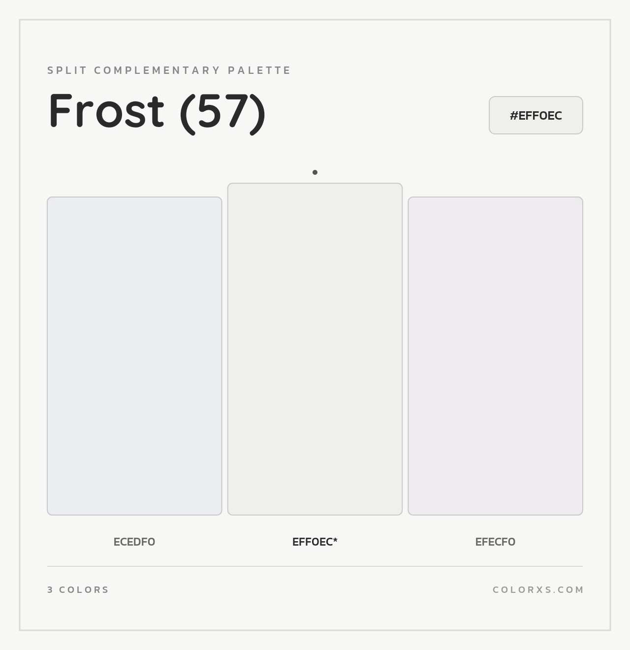 Frost (57) - Split-Complementary Color Palette