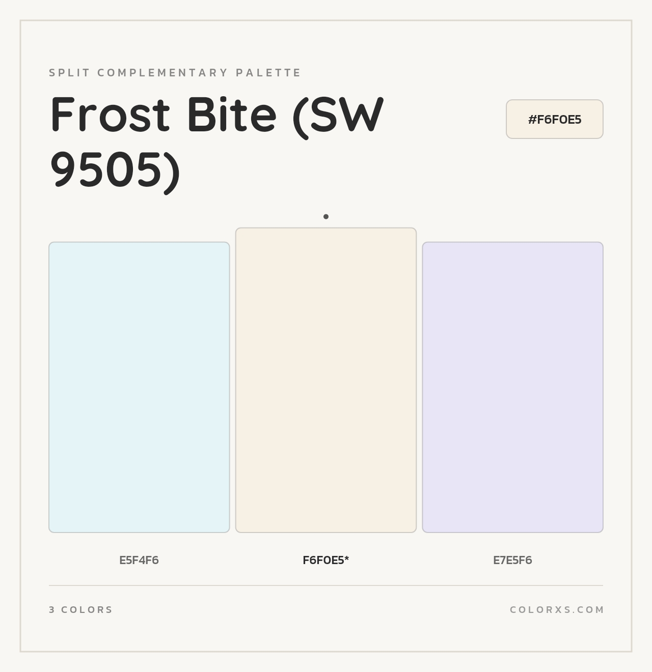 Frost Bite (SW 9505) - Split-Complementary Color Palette