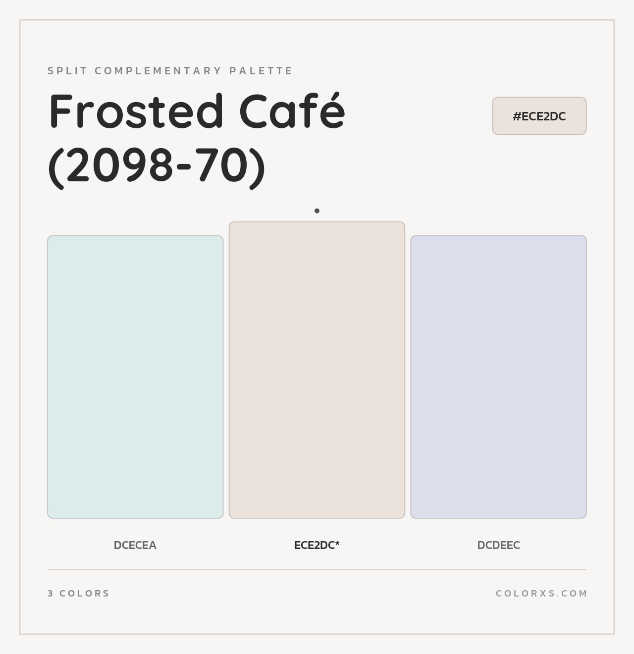 Frosted Café (2098-70) - Split-Complementary Color Palette