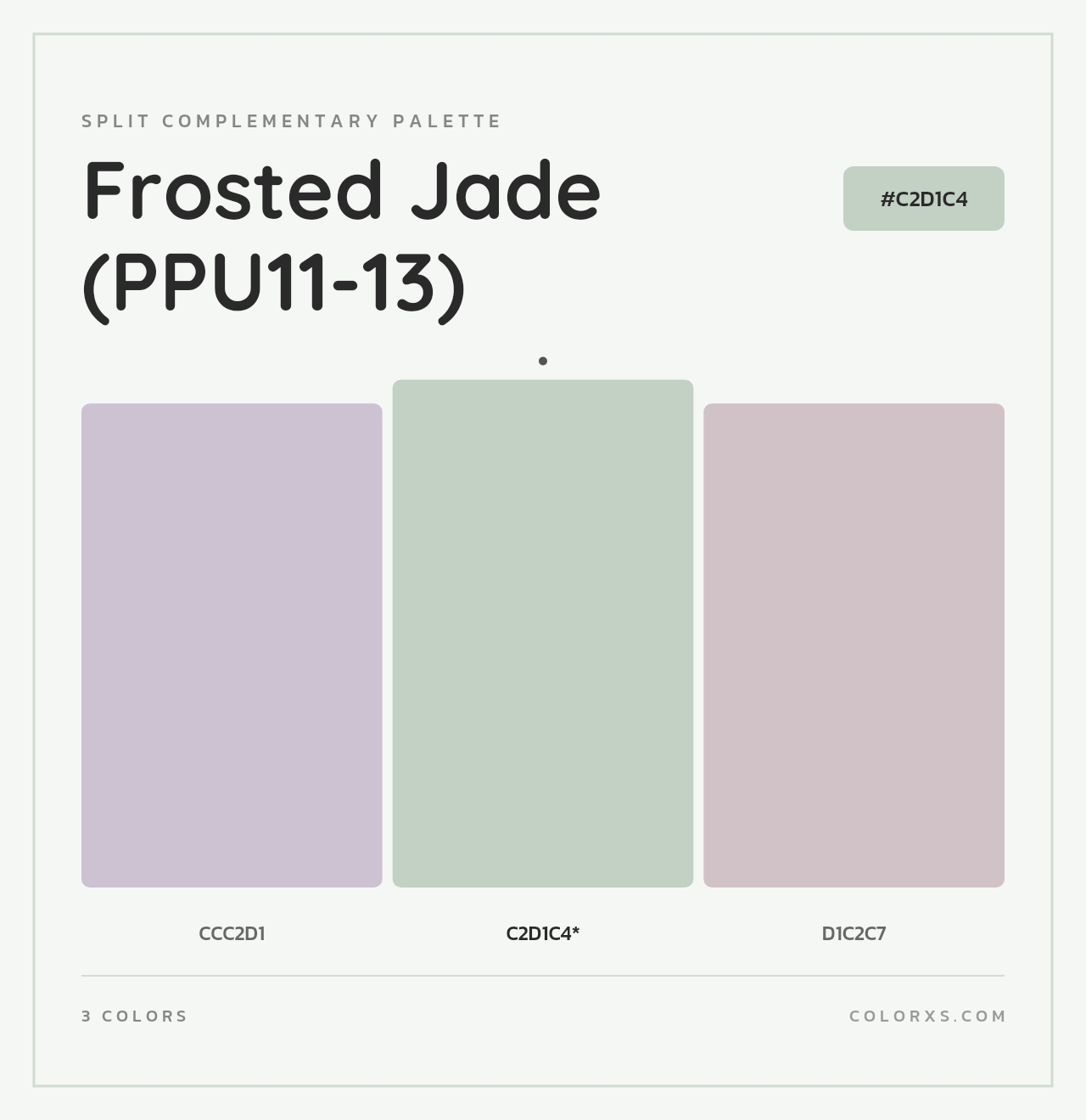 Frosted Jade (PPU11-13) - Split-Complementary Color Palette