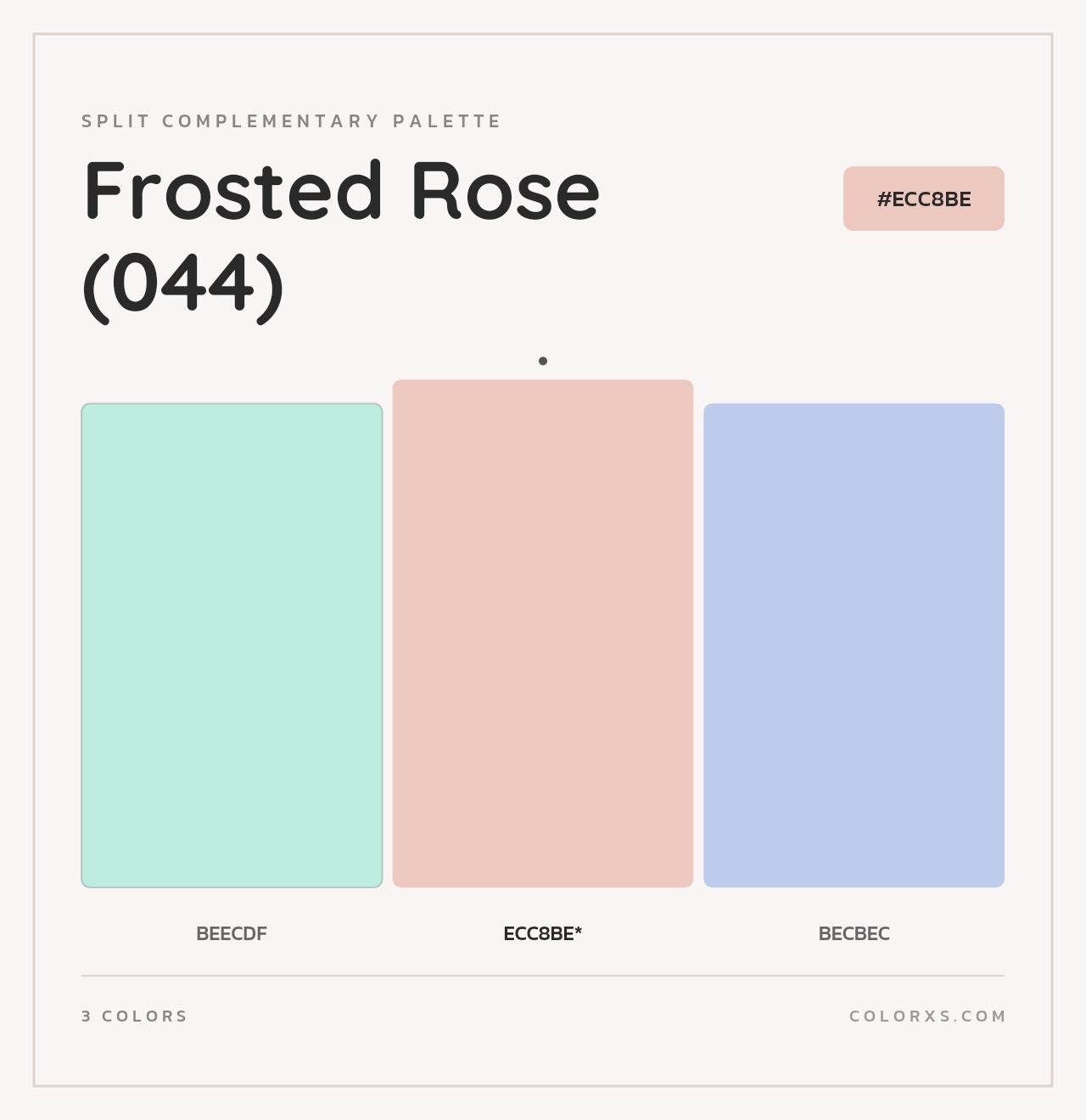 Frosted Rose (044) - Split-Complementary Color Palette