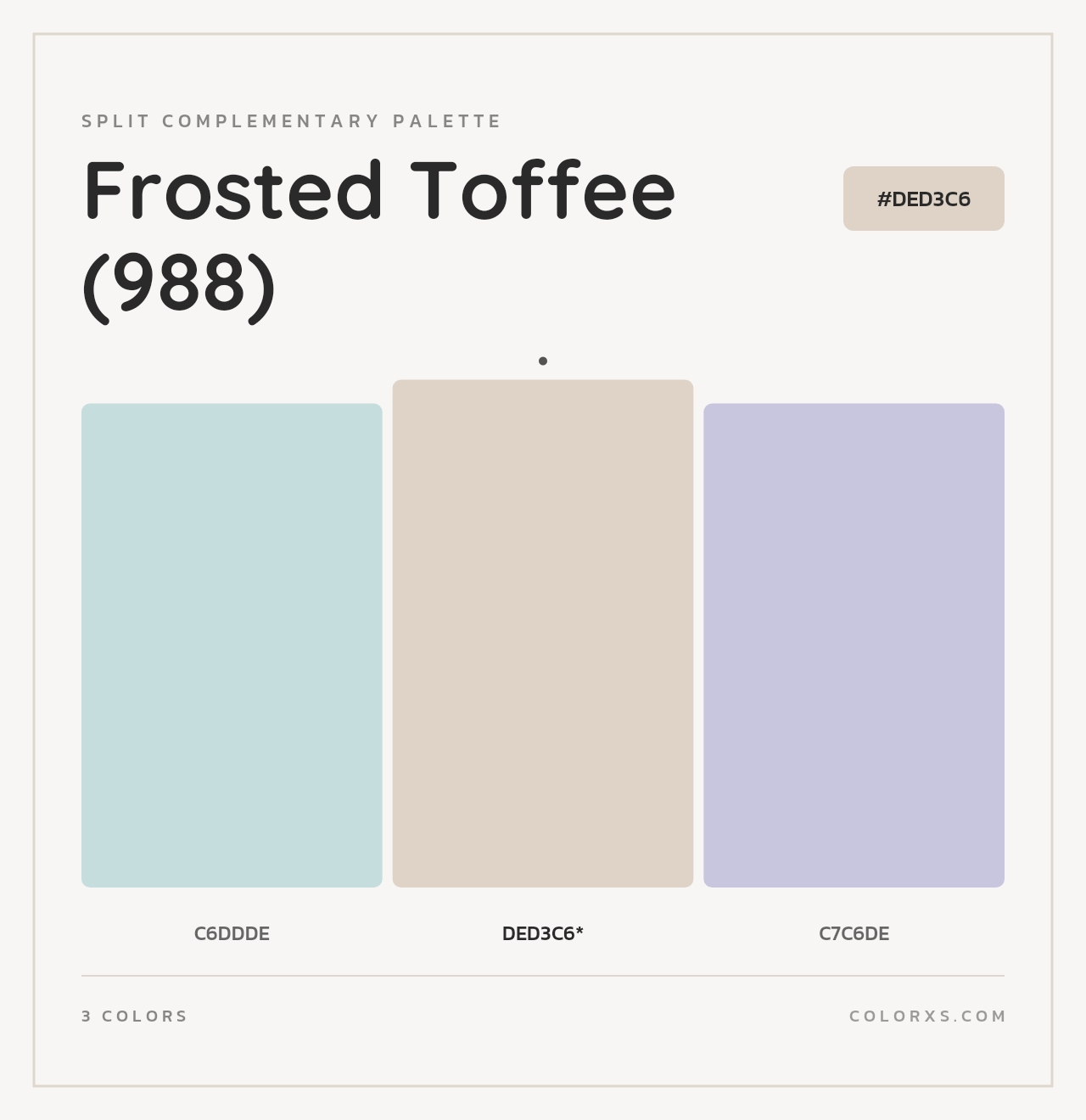 Frosted Toffee (988) - Split-Complementary Color Palette