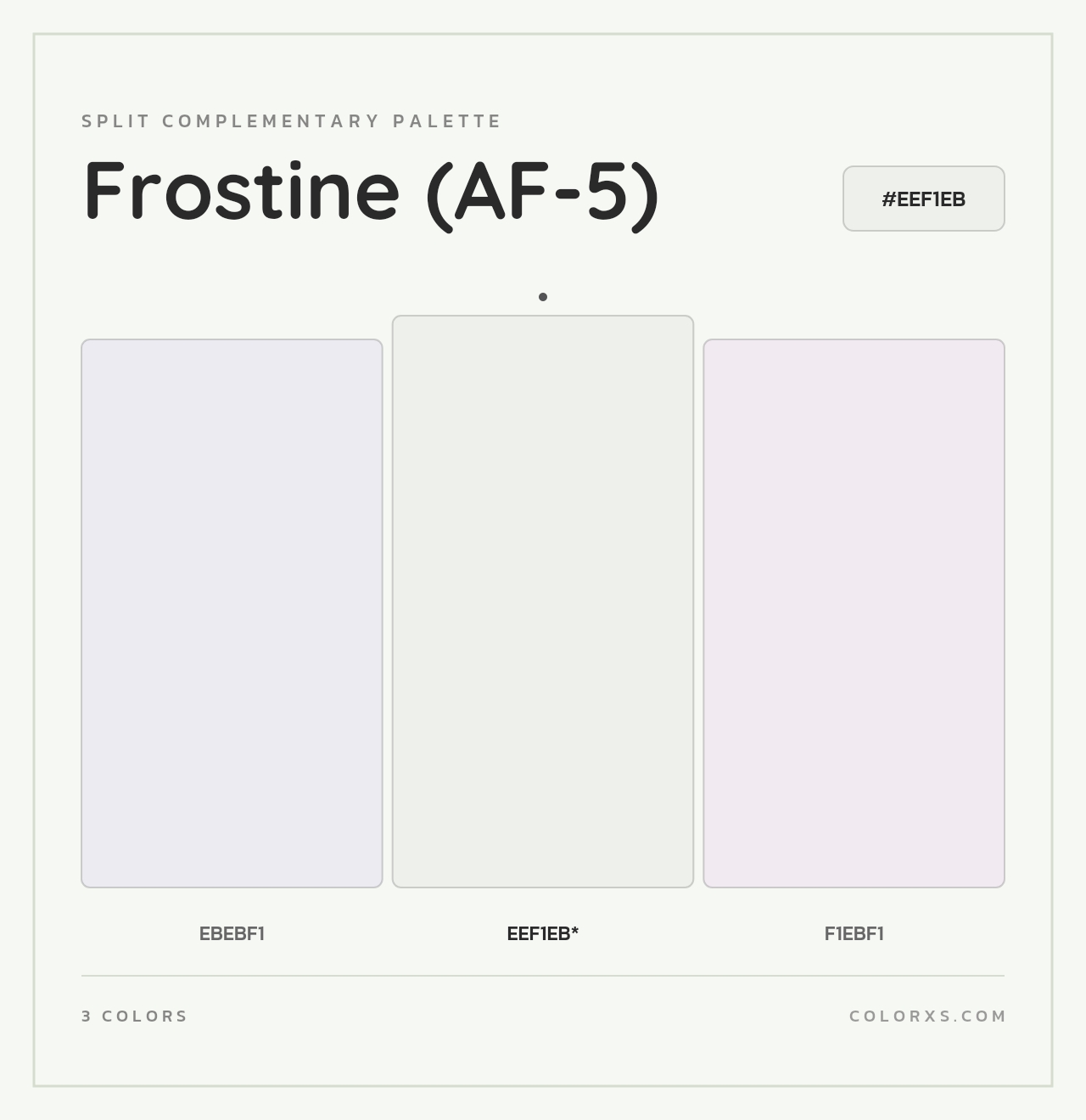 Frostine (AF-5) - Split-Complementary Color Palette
