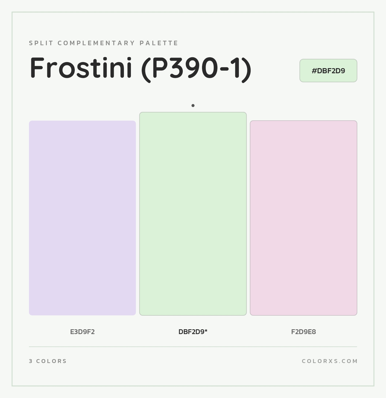 Frostini (P390-1) - Split-Complementary Color Palette