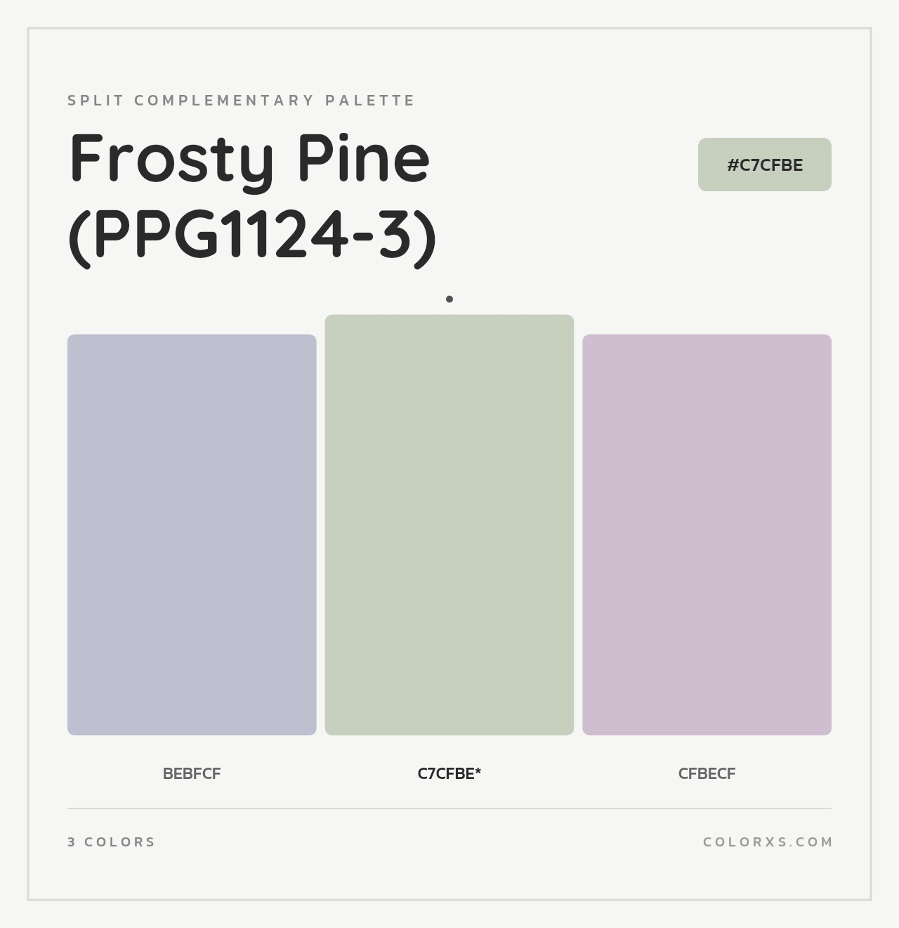 Frosty Pine (PPG1124-3) - Split-Complementary Color Palette
