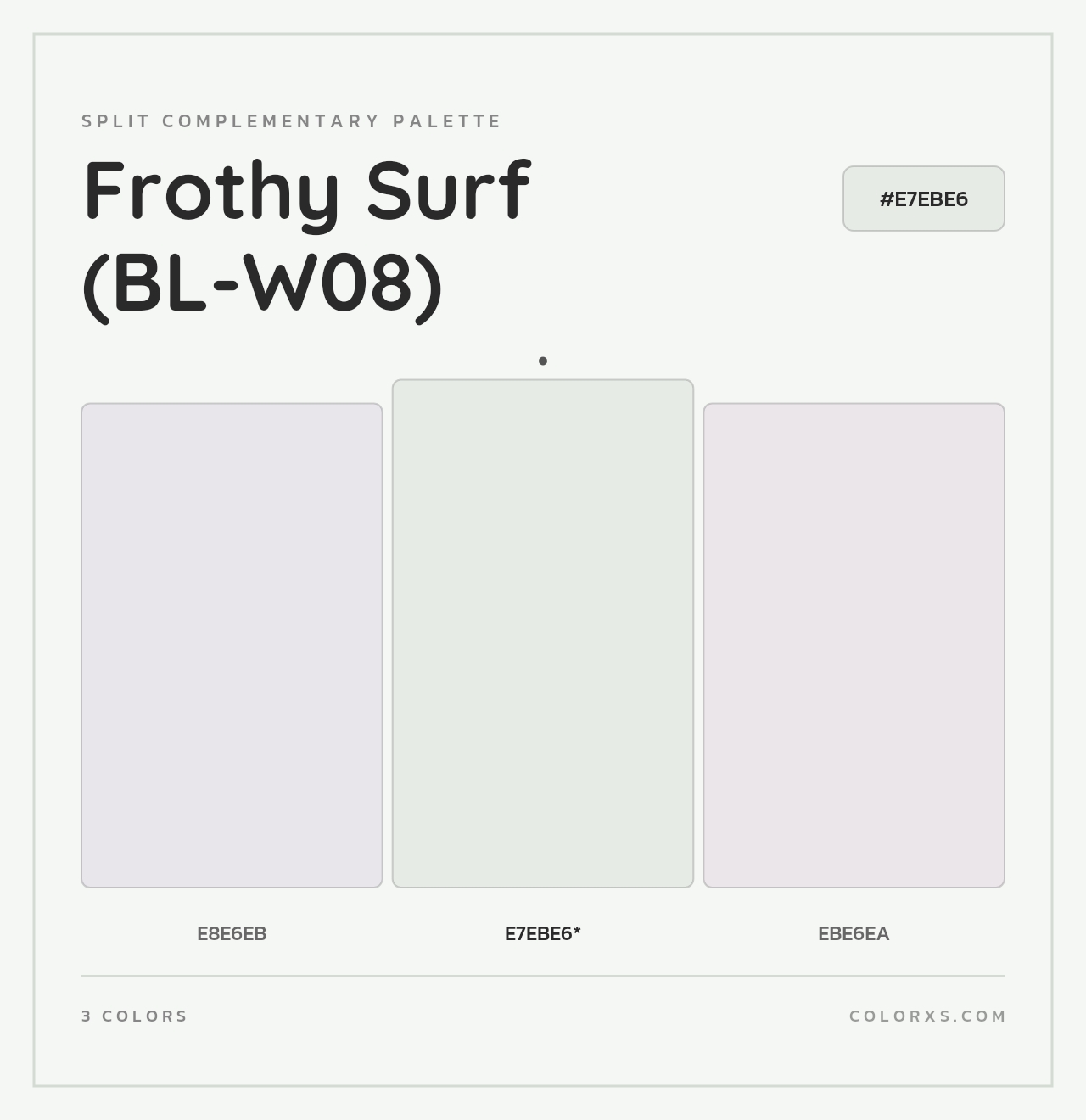 Frothy Surf (BL-W08) - Split-Complementary Color Palette