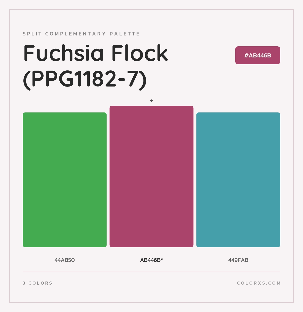 Fuchsia Flock (PPG1182-7) - Split-Complementary Color Palette