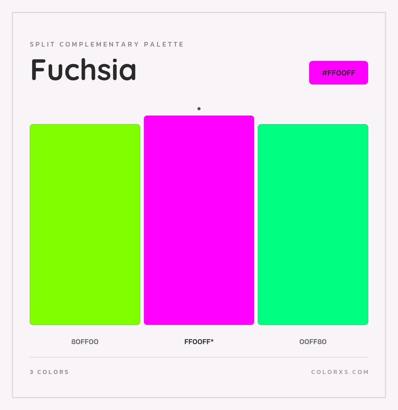 Fuchsia - Split-Complementary Color Palette