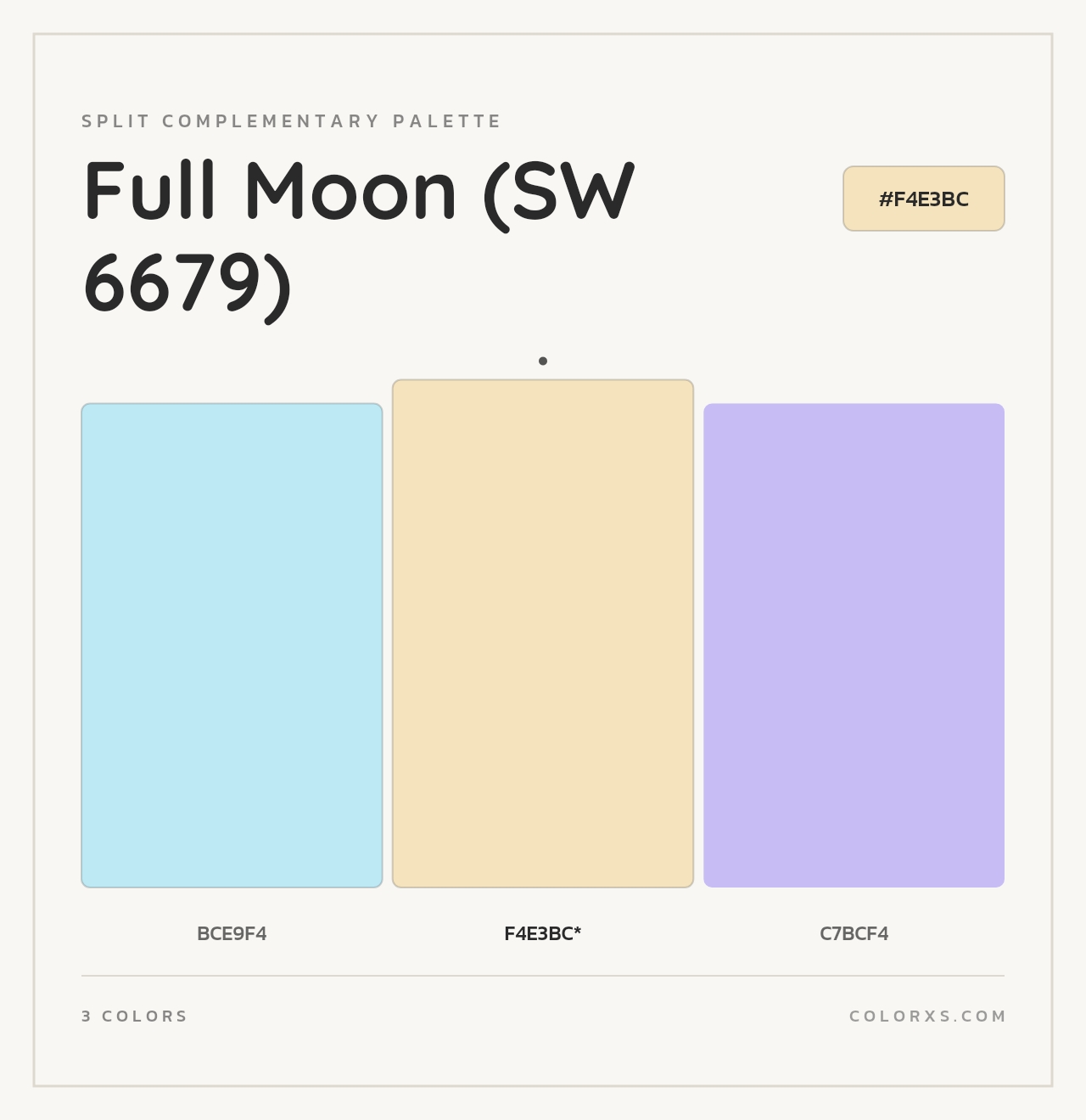 Full Moon (SW 6679) - Split-Complementary Color Palette