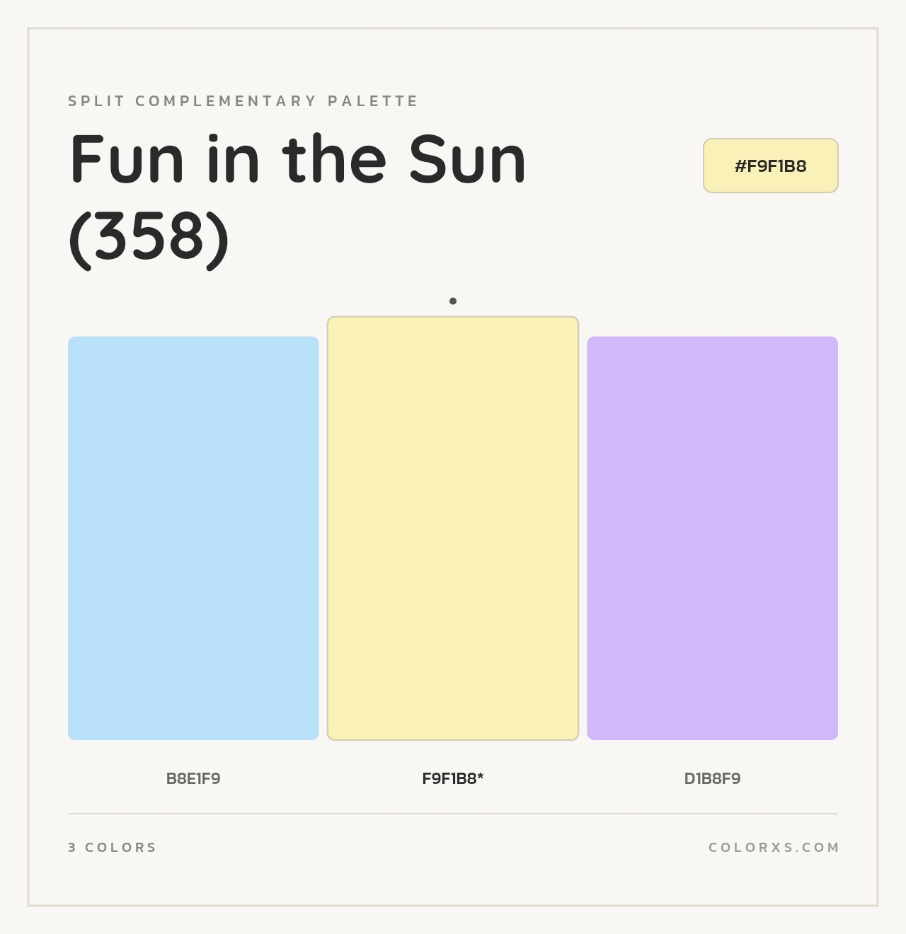 Fun in the Sun (358) - Split-Complementary Color Palette