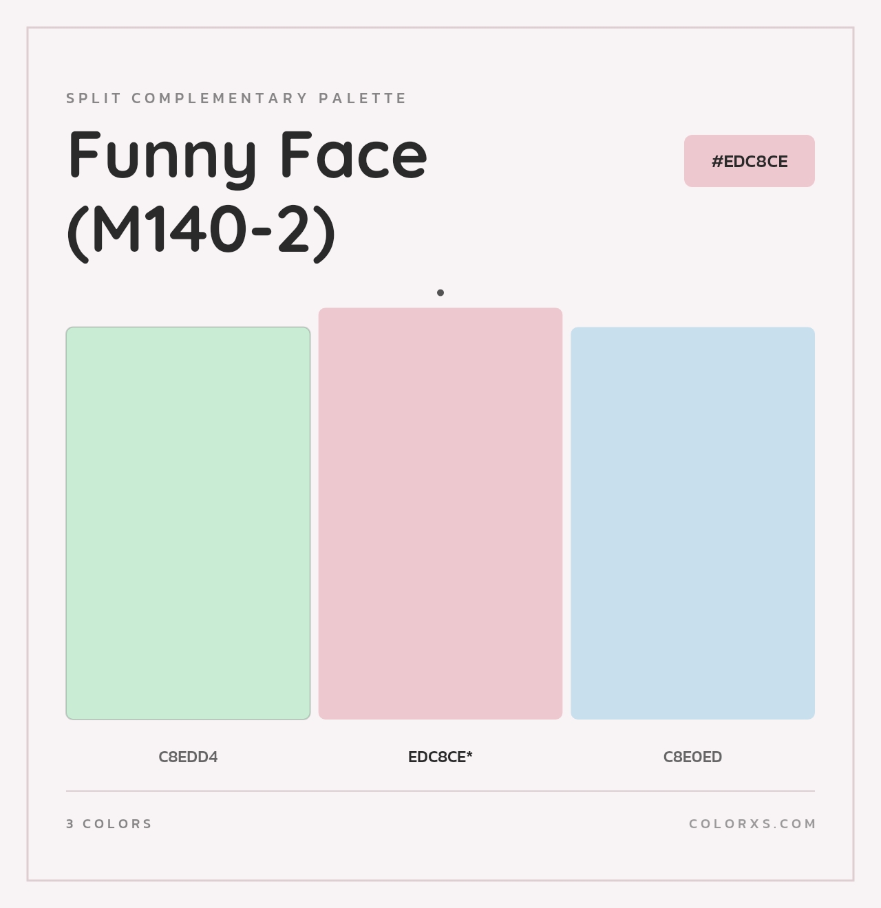 Funny Face (M140-2) - Split-Complementary Color Palette