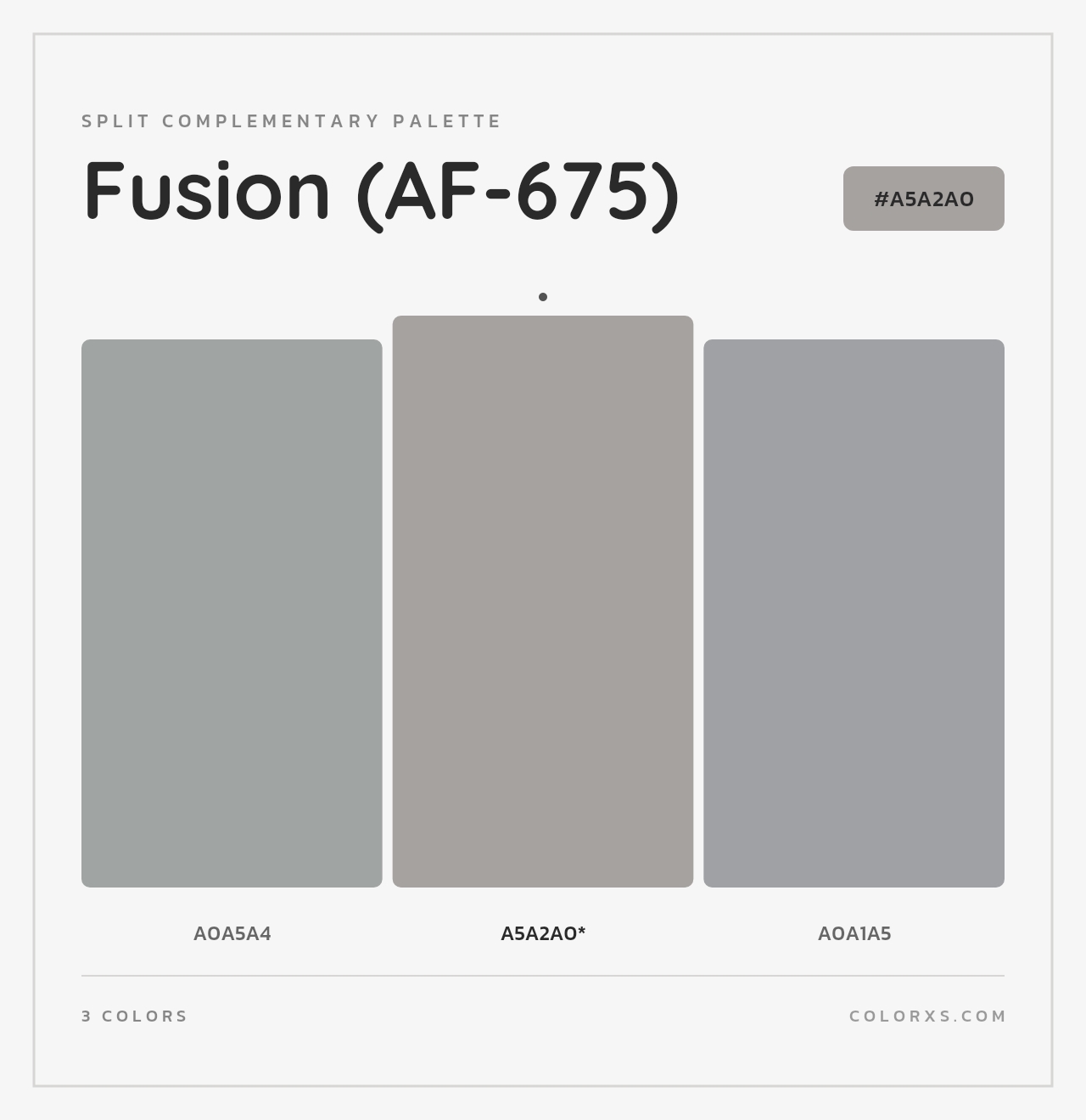 Fusion (AF-675) - Split-Complementary Color Palette