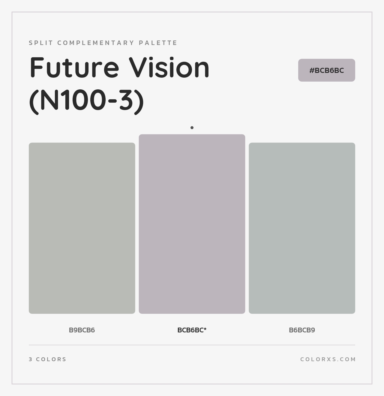 Future Vision (N100-3) - Split-Complementary Color Palette