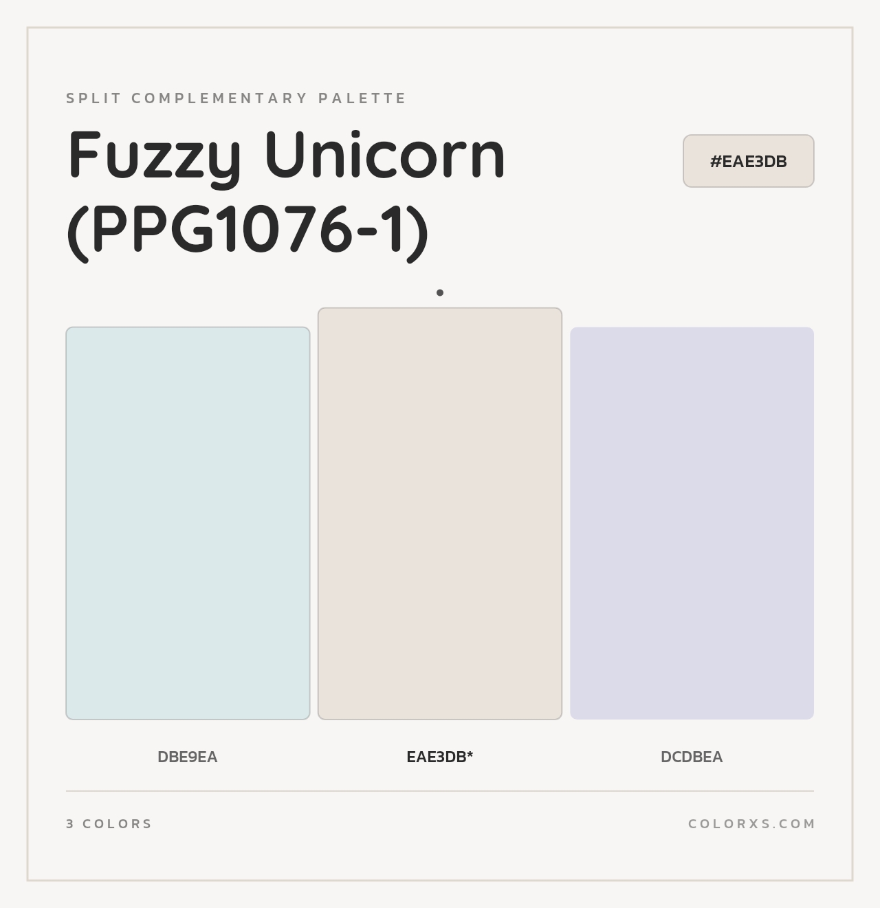 Fuzzy Unicorn (PPG1076-1) - Split-Complementary Color Palette