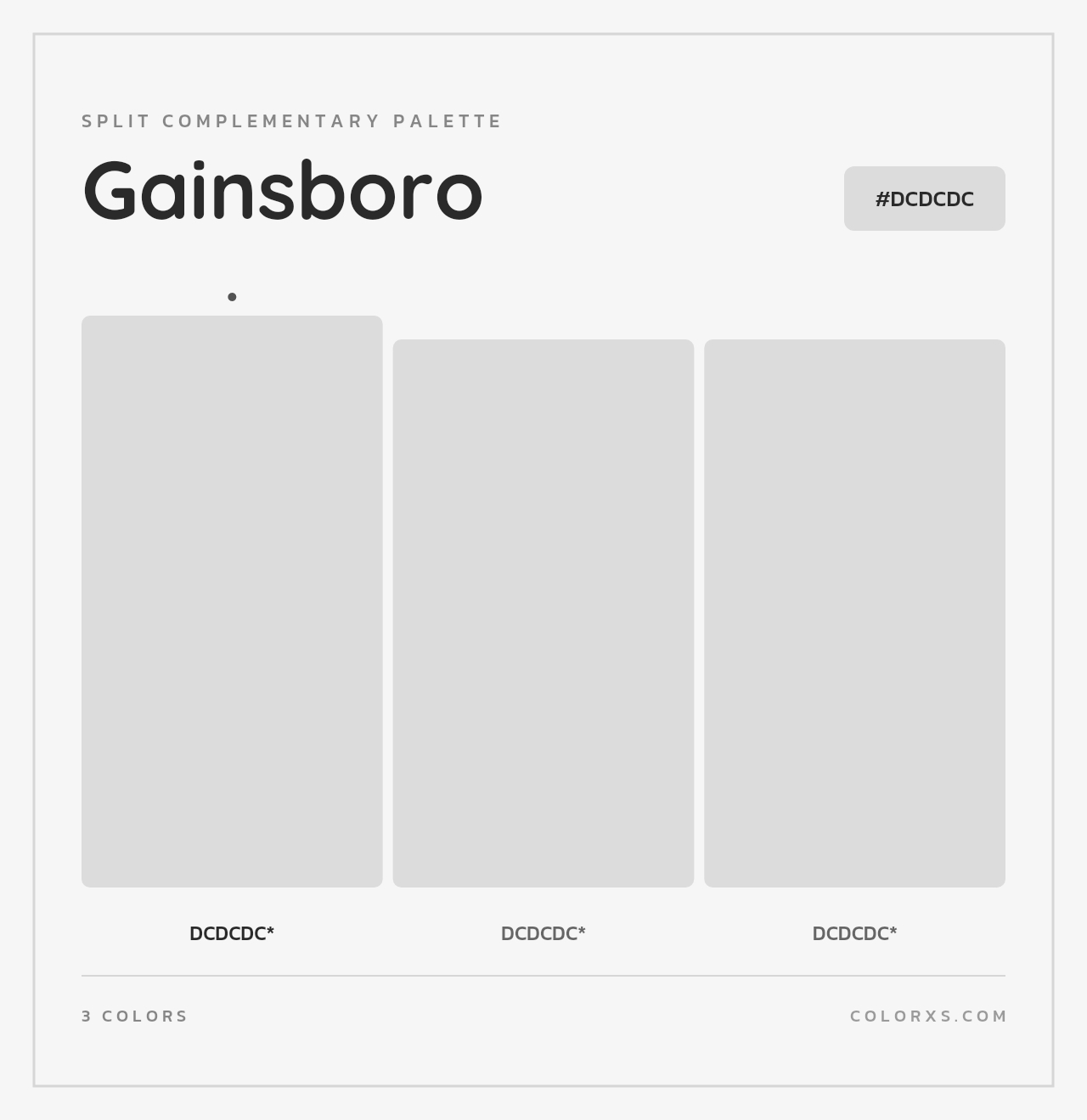 Gainsboro - Split-Complementary Color Palette