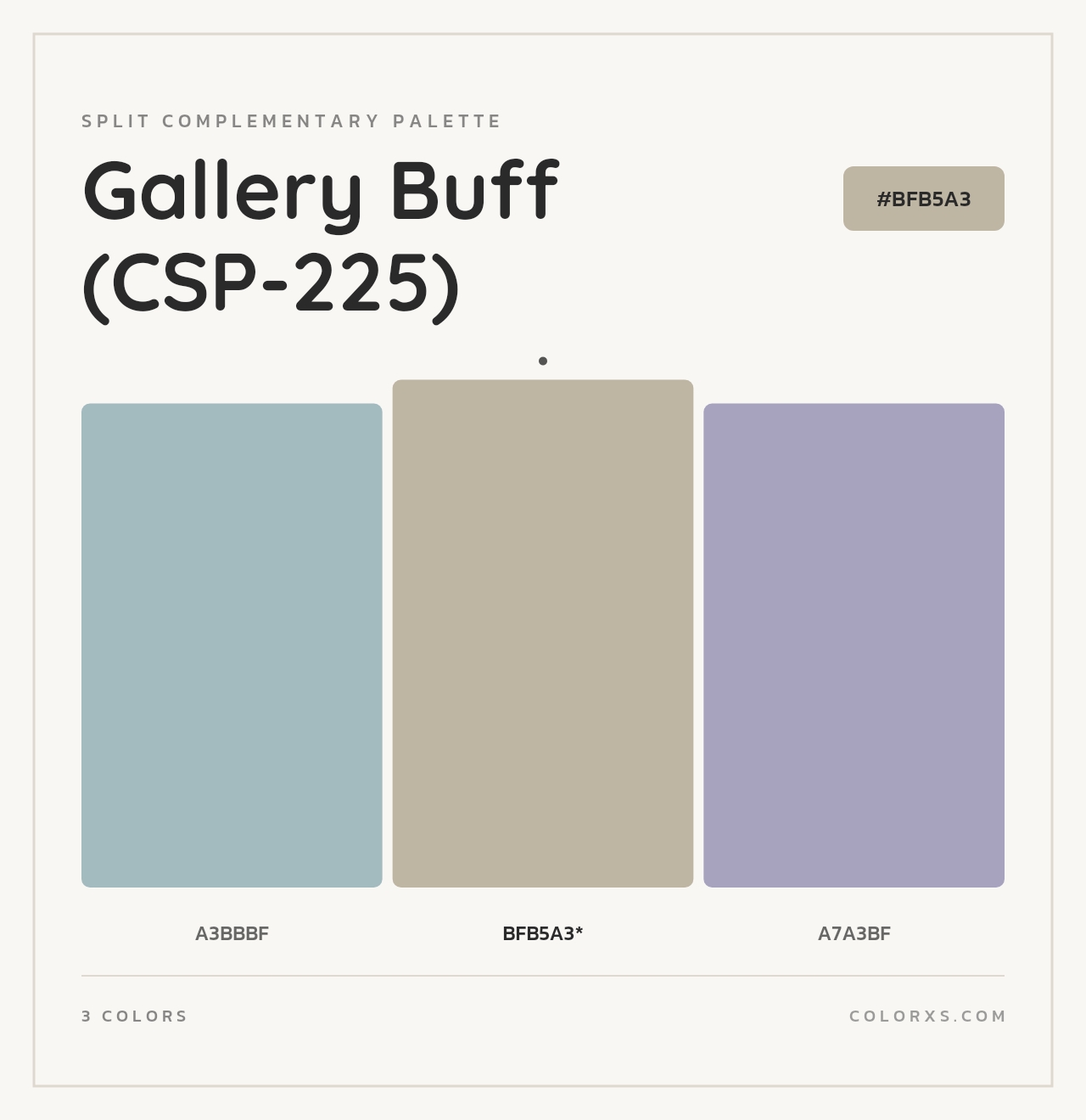 Gallery Buff (CSP-225) - Split-Complementary Color Palette