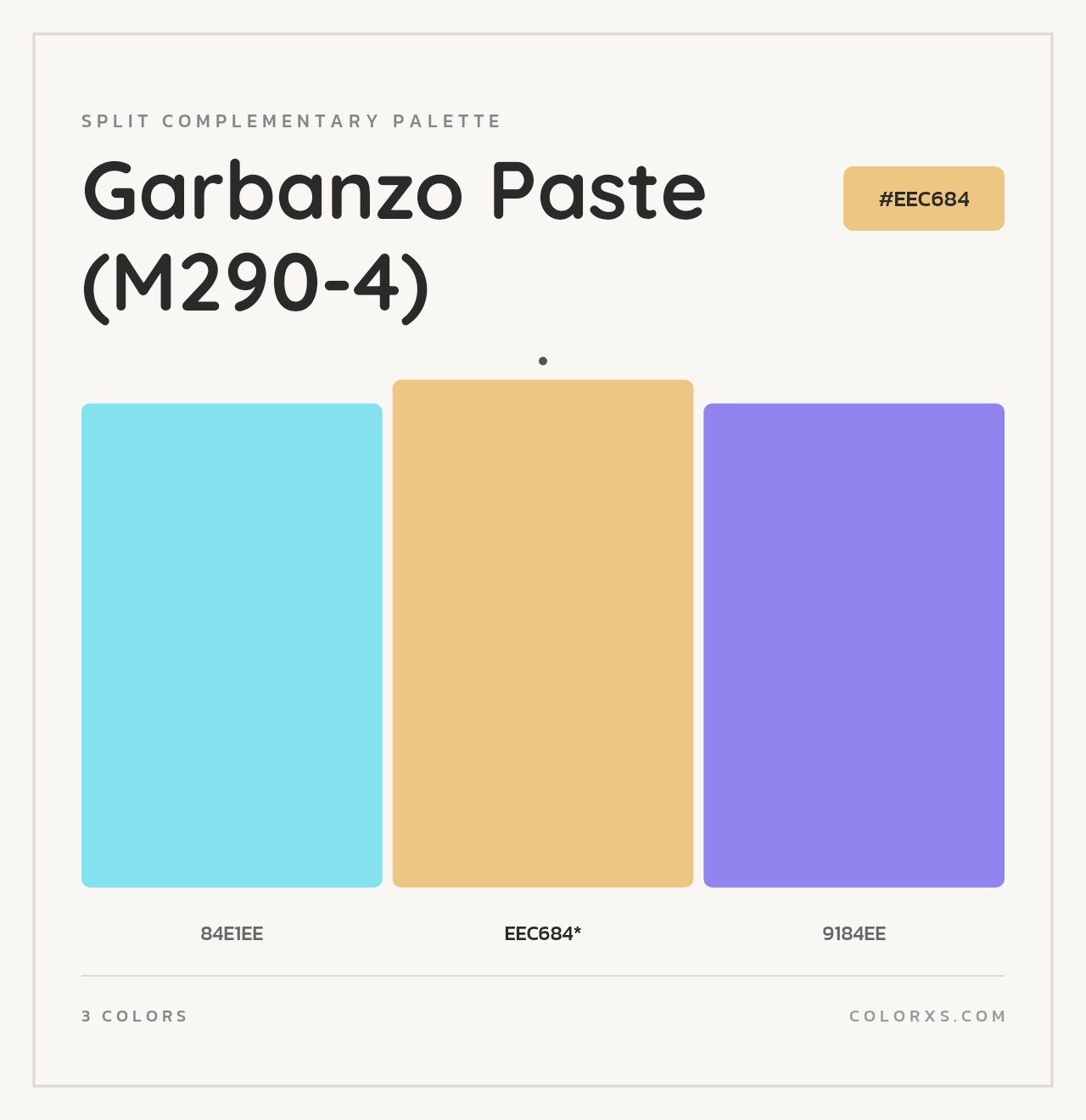 Garbanzo Paste (M290-4) - Split-Complementary Color Palette