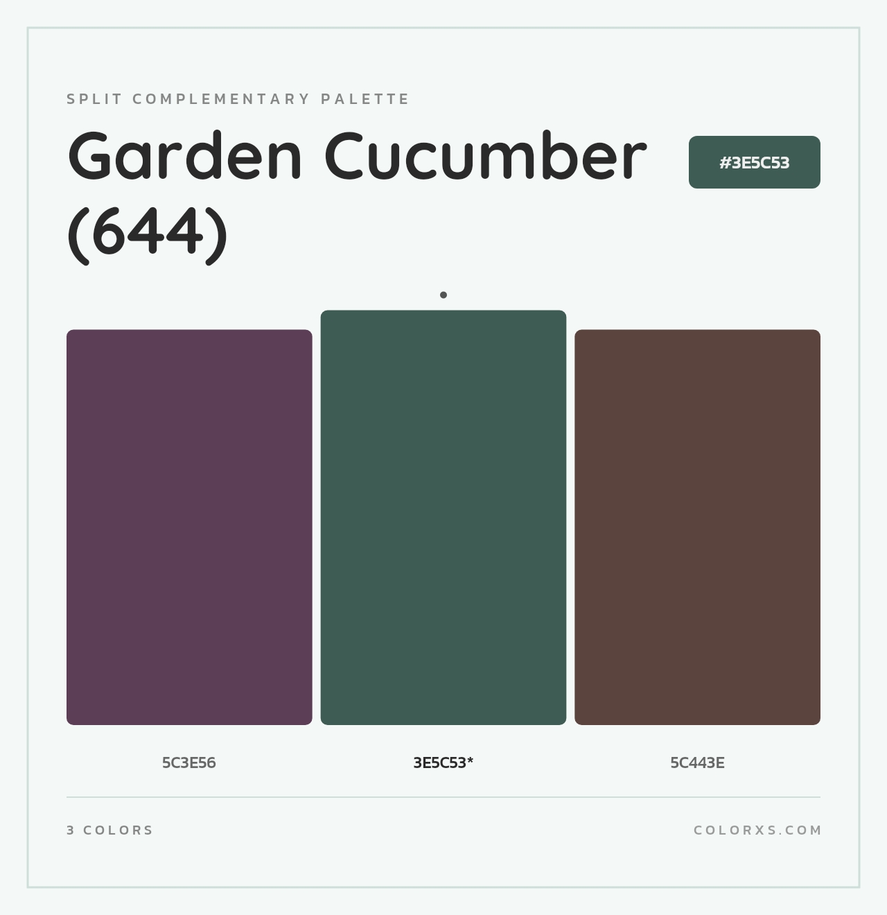 Garden Cucumber (644) - Split-Complementary Color Palette