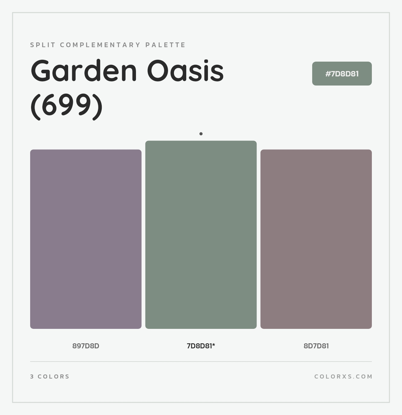 Garden Oasis (699) - Split-Complementary Color Palette
