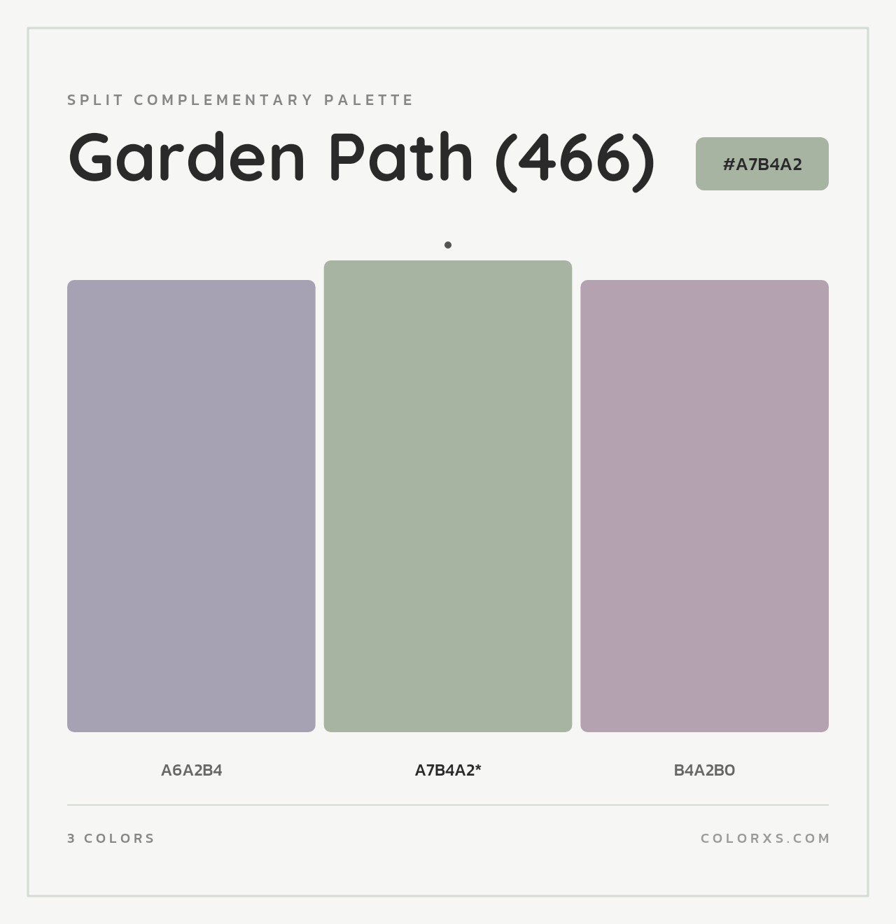 Garden Path (466) - Split-Complementary Color Palette