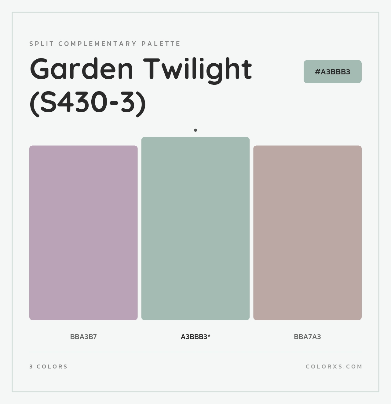 Garden Twilight (S430-3) - Split-Complementary Color Palette