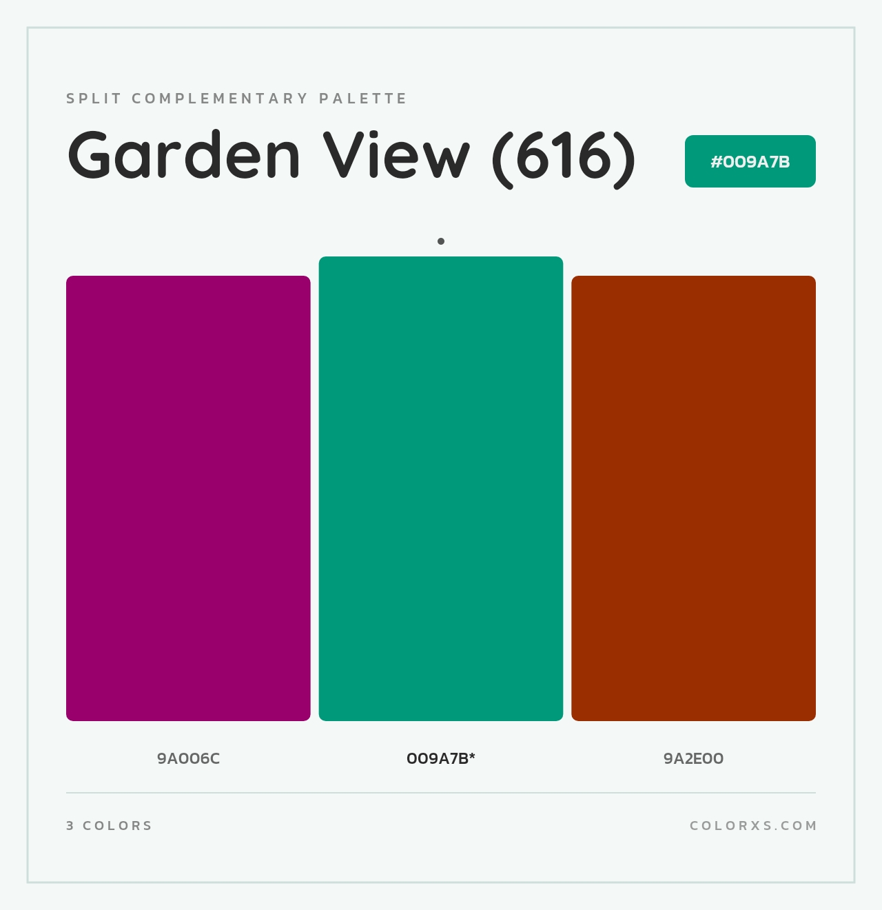 Garden View (616) - Split-Complementary Color Palette