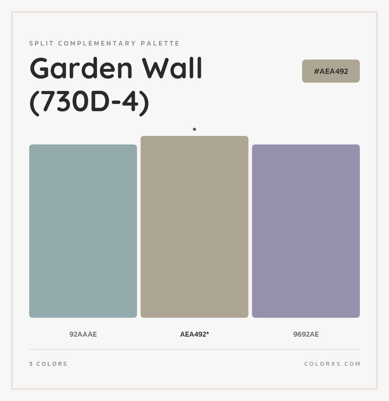 Garden Wall (730D-4) - Split-Complementary Color Palette