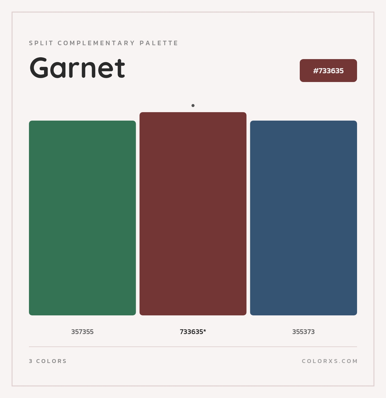 Garnet - Split-Complementary Color Palette