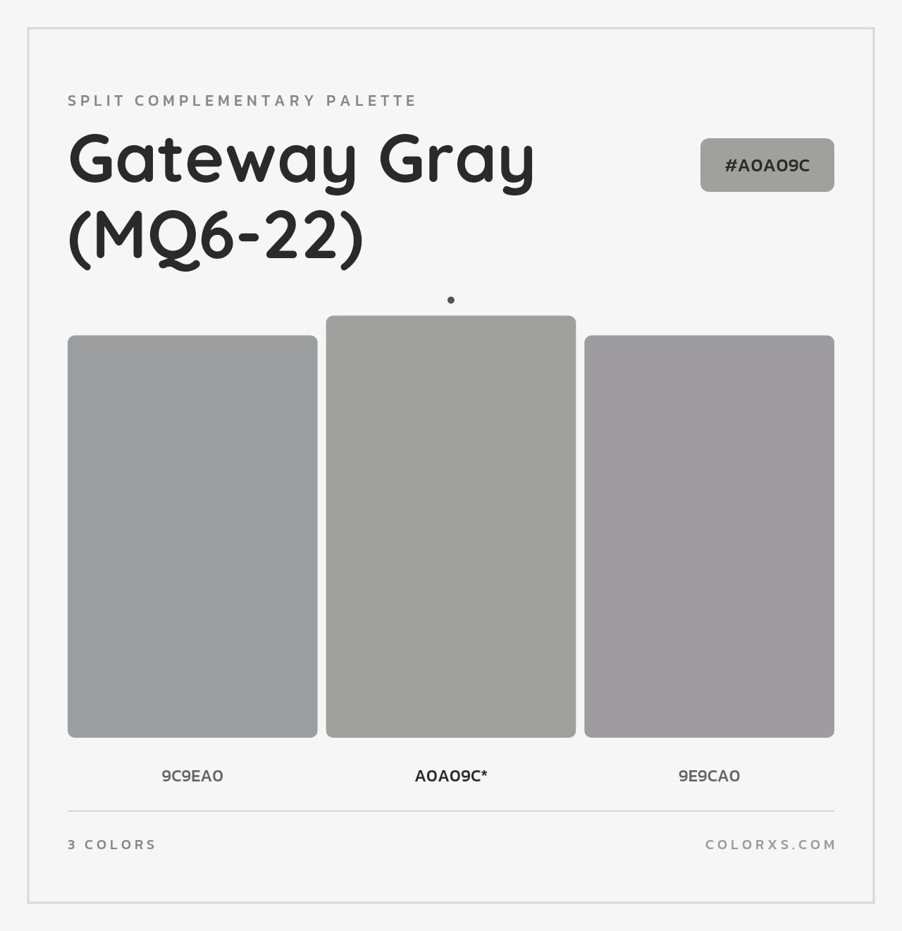 Gateway Gray (MQ6-22) - Split-Complementary Color Palette