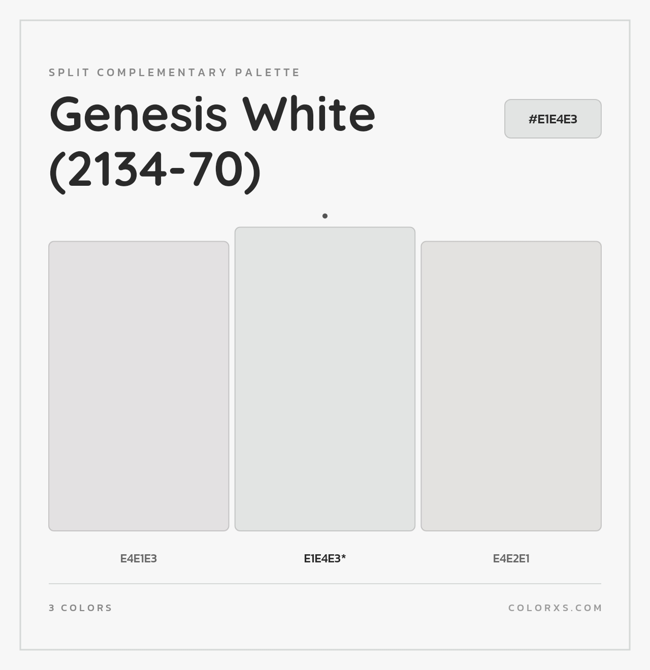 Genesis White (2134-70) - Split-Complementary Color Palette