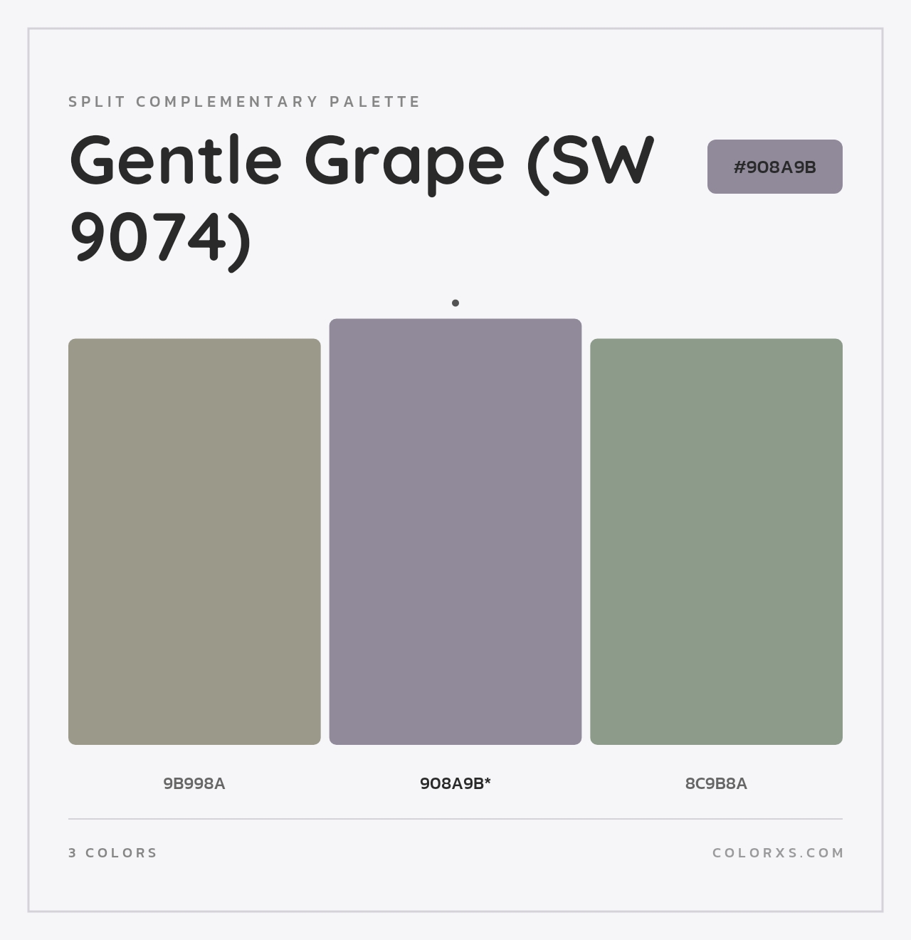 Gentle Grape (SW 9074) - Split-Complementary Color Palette