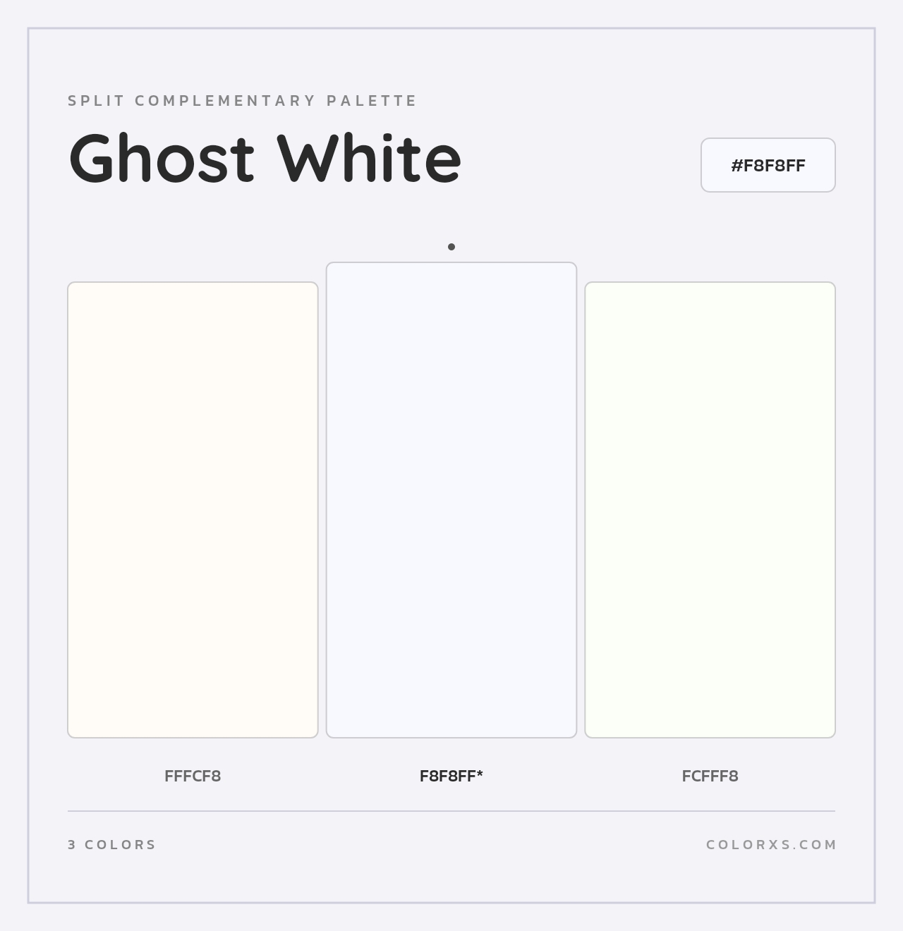 Ghost White - Split-Complementary Color Palette