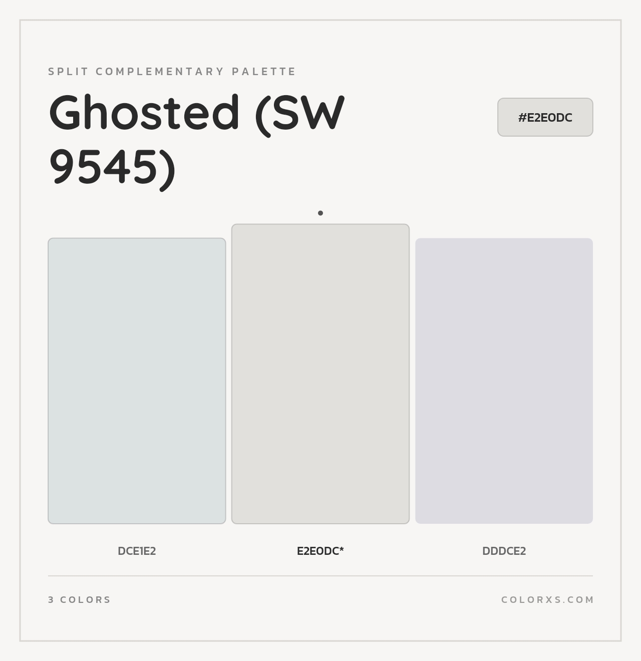 Ghosted (SW 9545) - Split-Complementary Color Palette