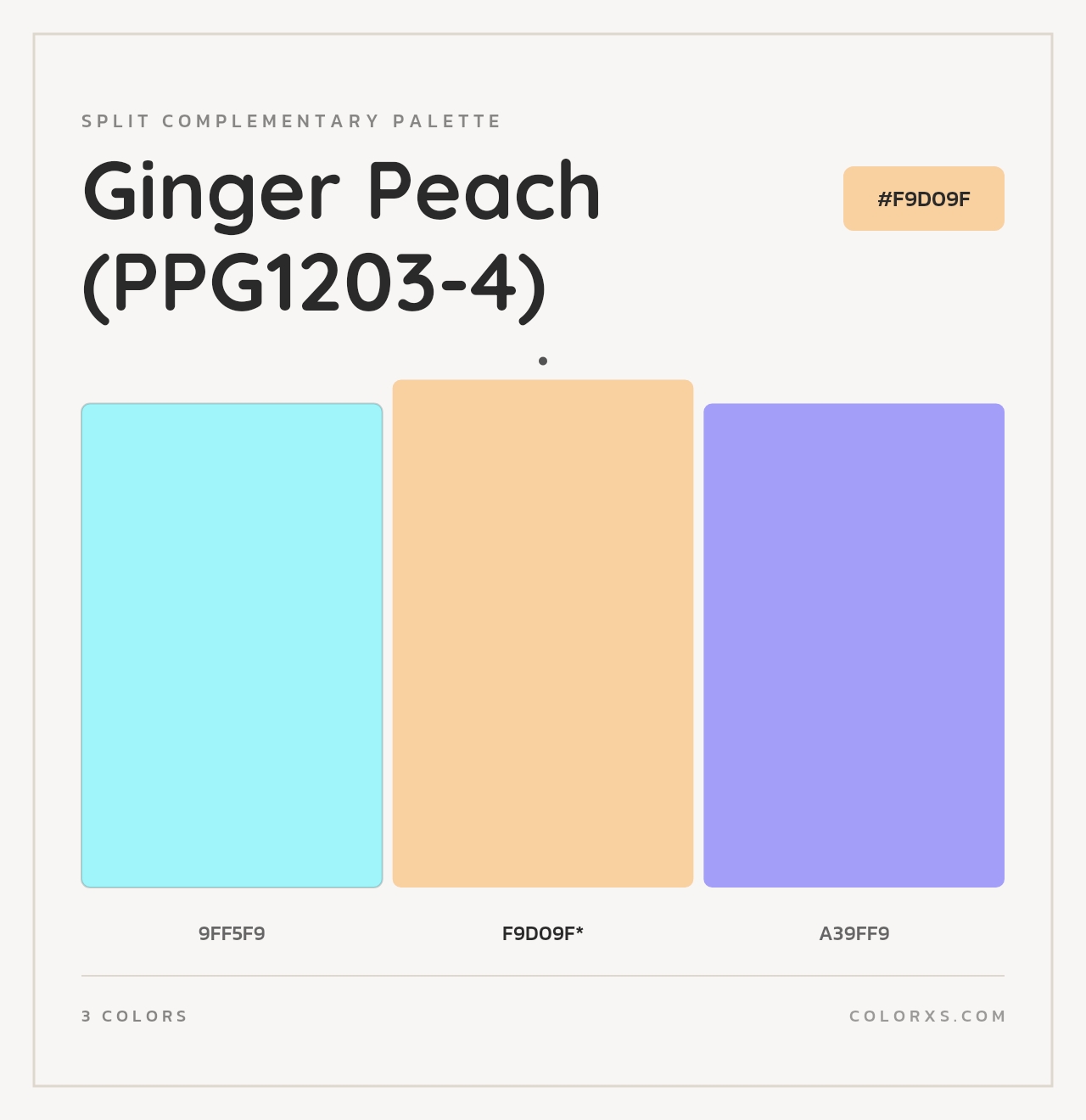 Ginger Peach (PPG1203-4) - Split-Complementary Color Palette