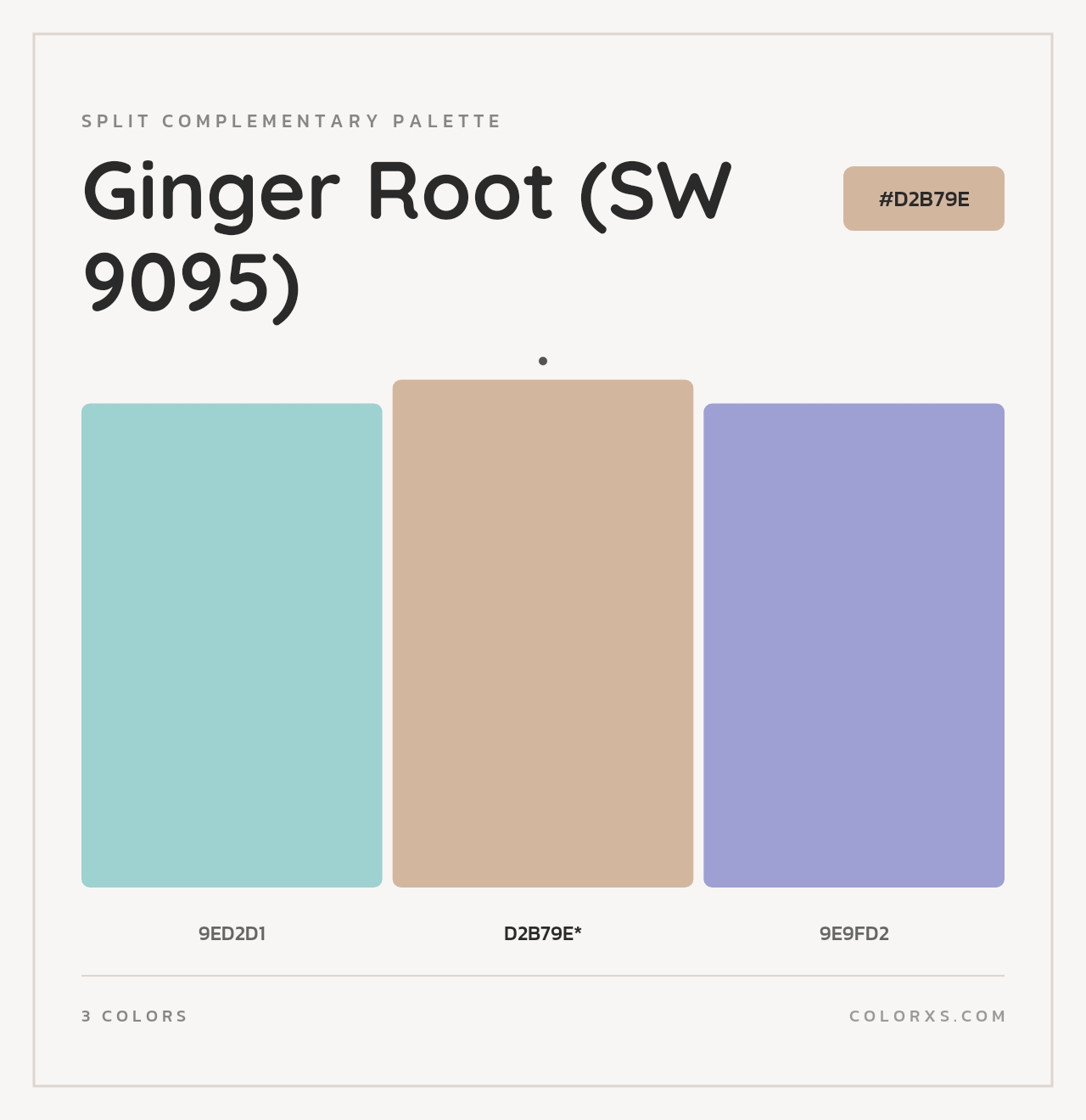 Ginger Root (SW 9095) - Split-Complementary Color Palette