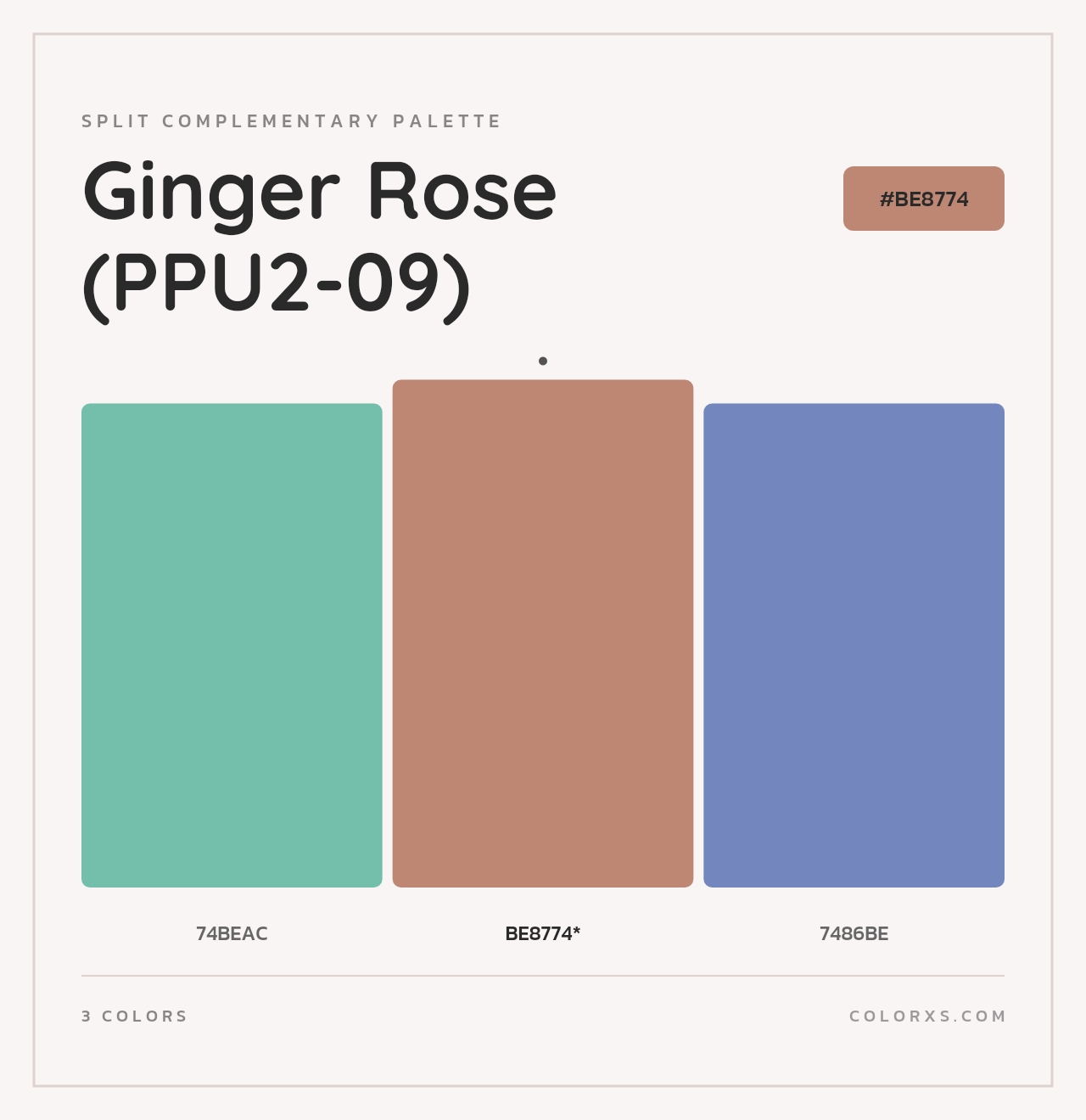 Ginger Rose (PPU2-09) - Split-Complementary Color Palette