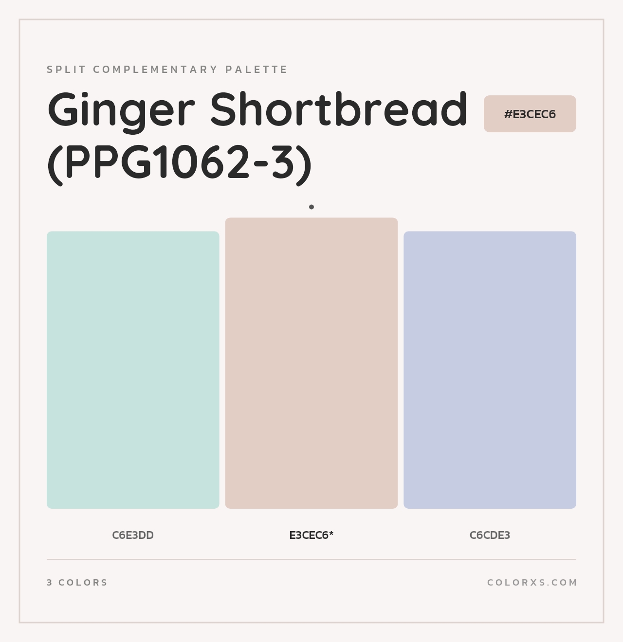 Ginger Shortbread (PPG1062-3) - Split-Complementary Color Palette